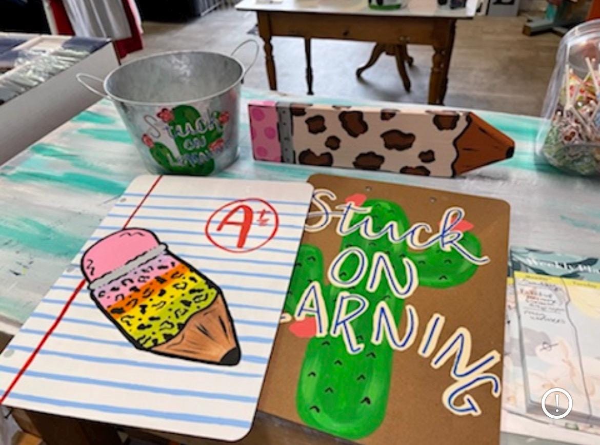 Hand Painted Teacher Appreciation Bucket, Personalized Gift