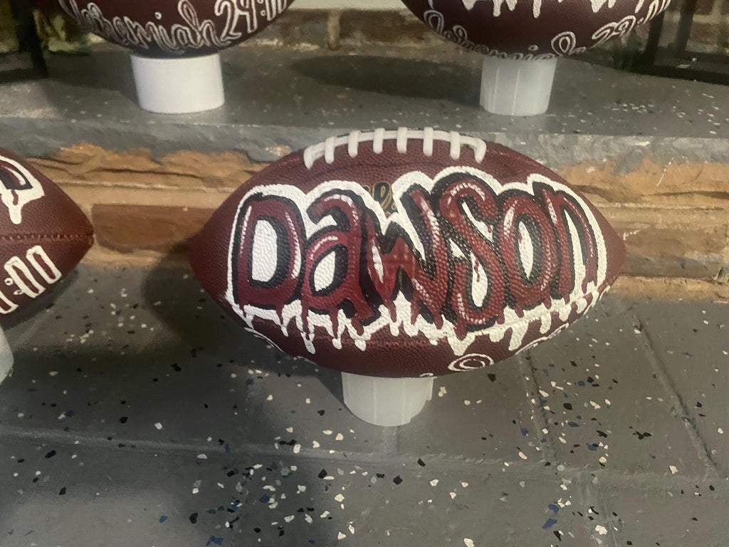 Football, Custom painted Football, Personalized football, custom sports logo football, coach gift, senior gift