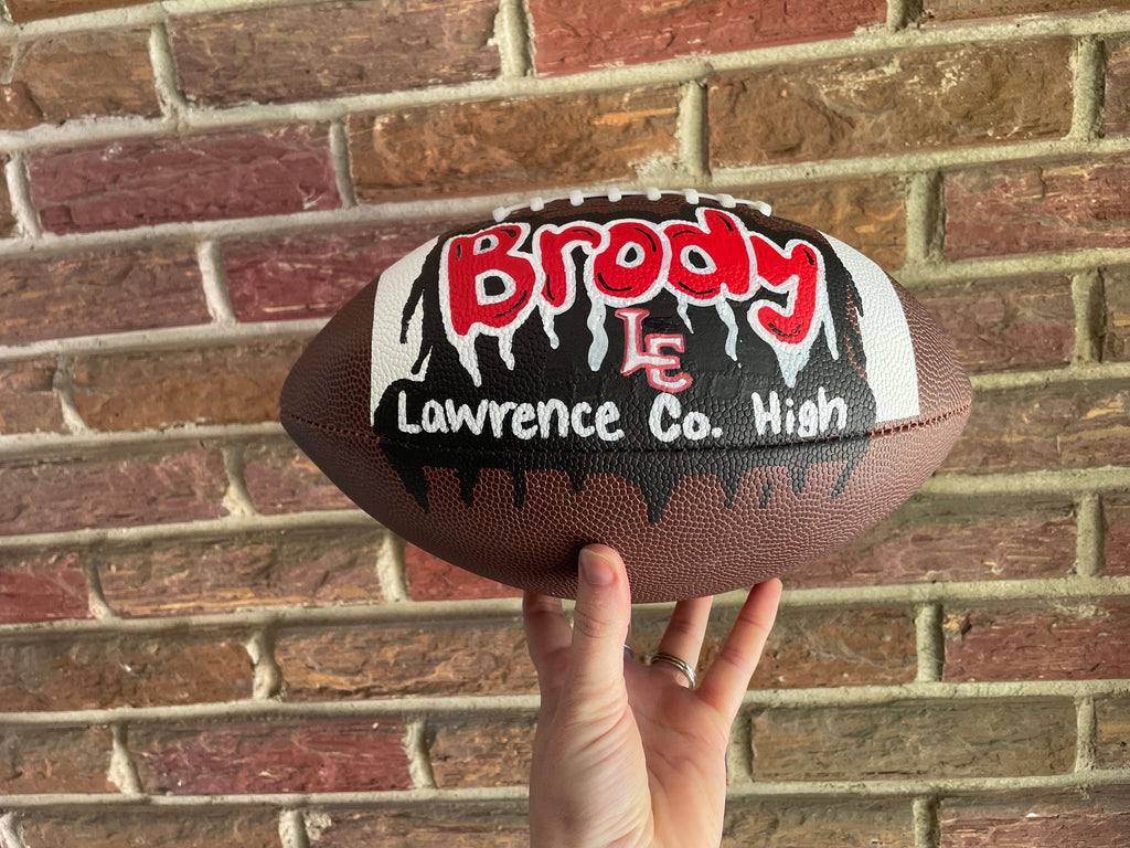 Football, Custom painted Football, Personalized football, custom sports logo football, coach gift, senior gift