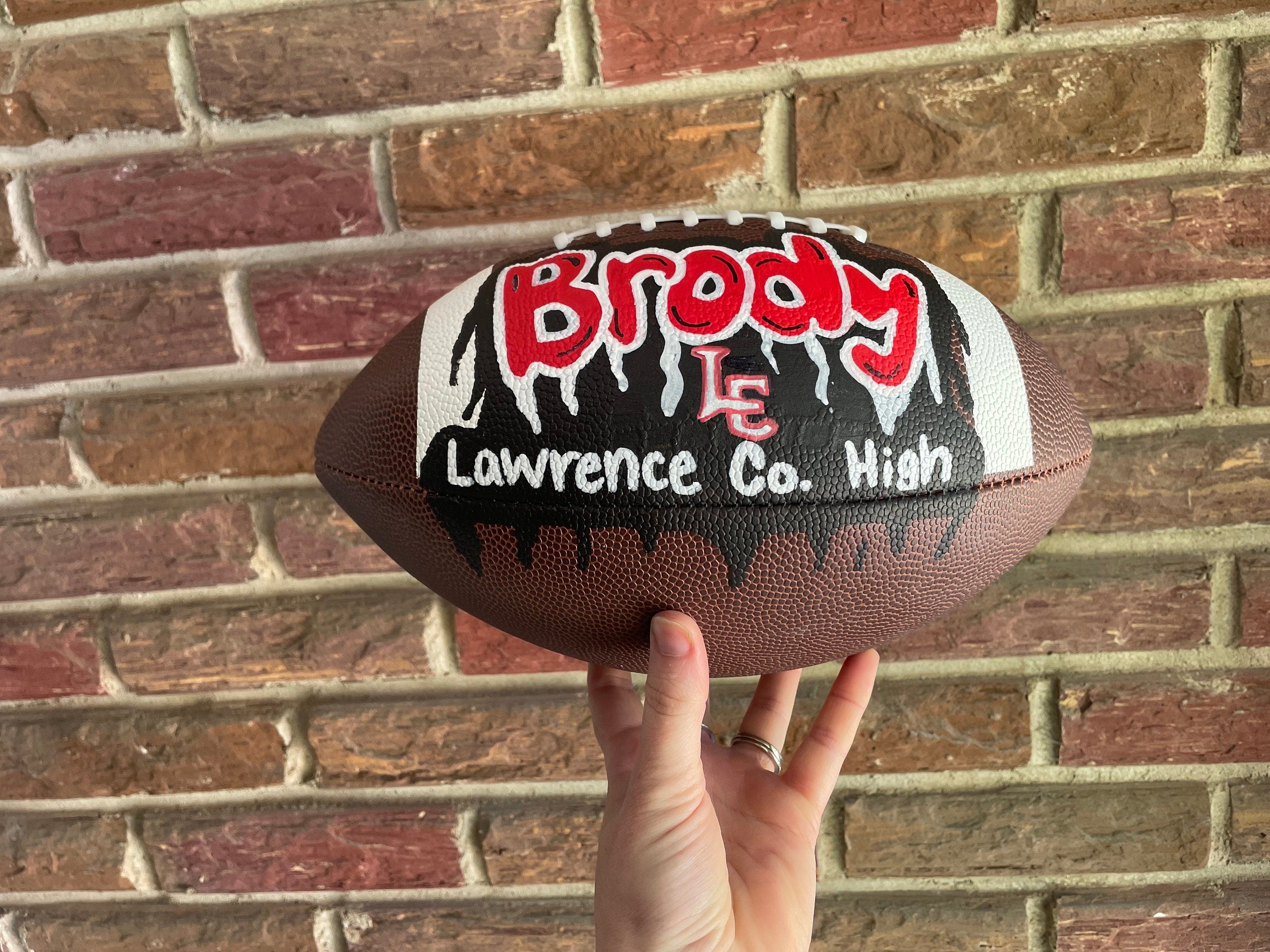 Football, Custom painted Football, Personalized football, custom sports logo football, coach gift, senior gift