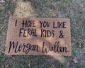 Door mat, Painted Coir Doormat- Custom Door Mat 30x18- porch mat- front door rug, Morgan wallen and feral kids