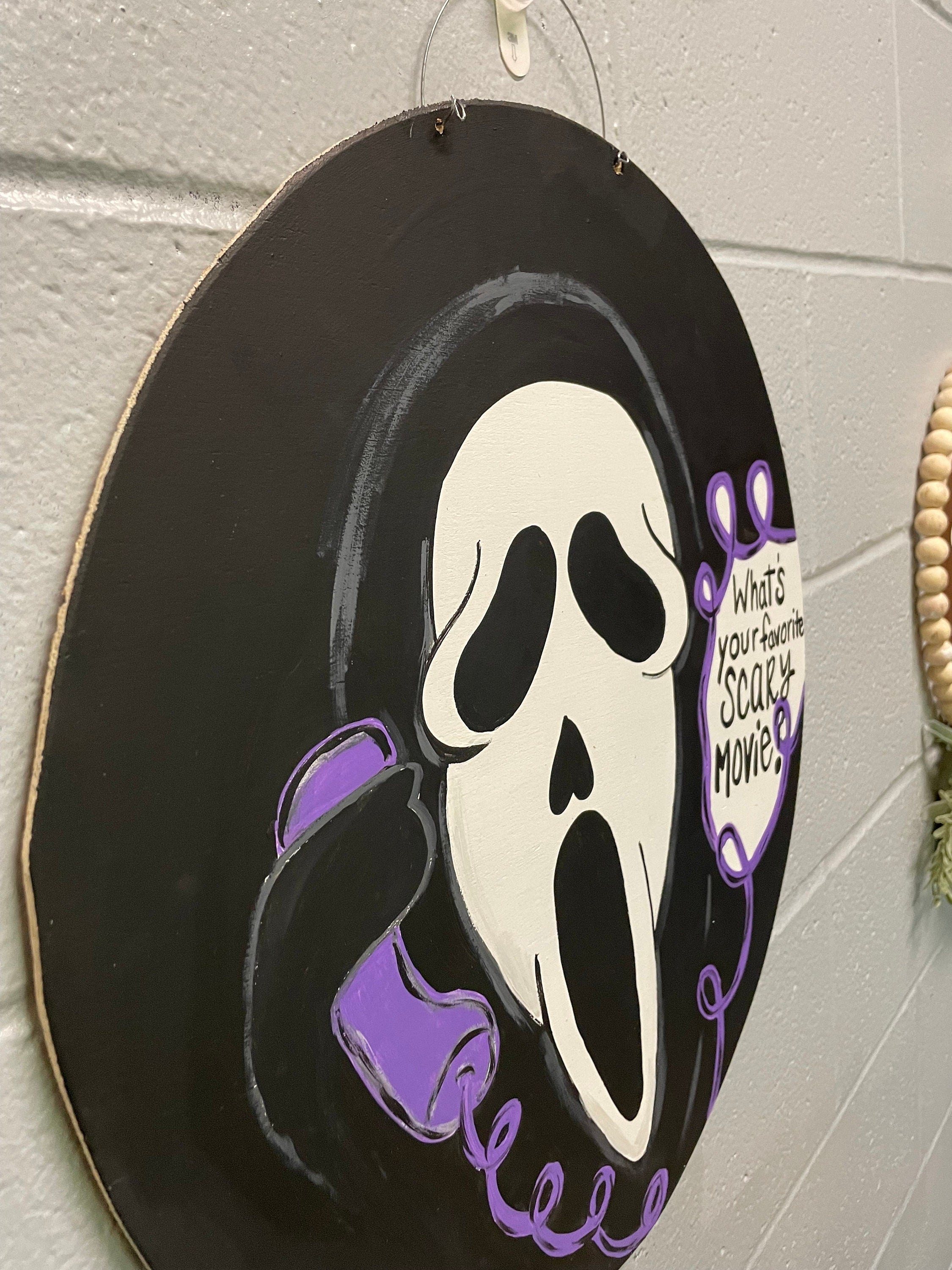 Ghost door hanger, Horror Door Hanger, Halloween Door hanger,  door hanger
