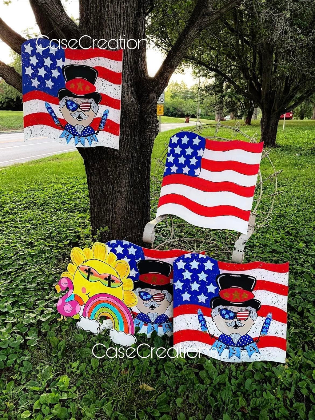 Flag Door Hanger, 4th of July Door hanger, Patriotic Door Hanger, Red,White, Blue Door hanger, American Flag door Hanger
