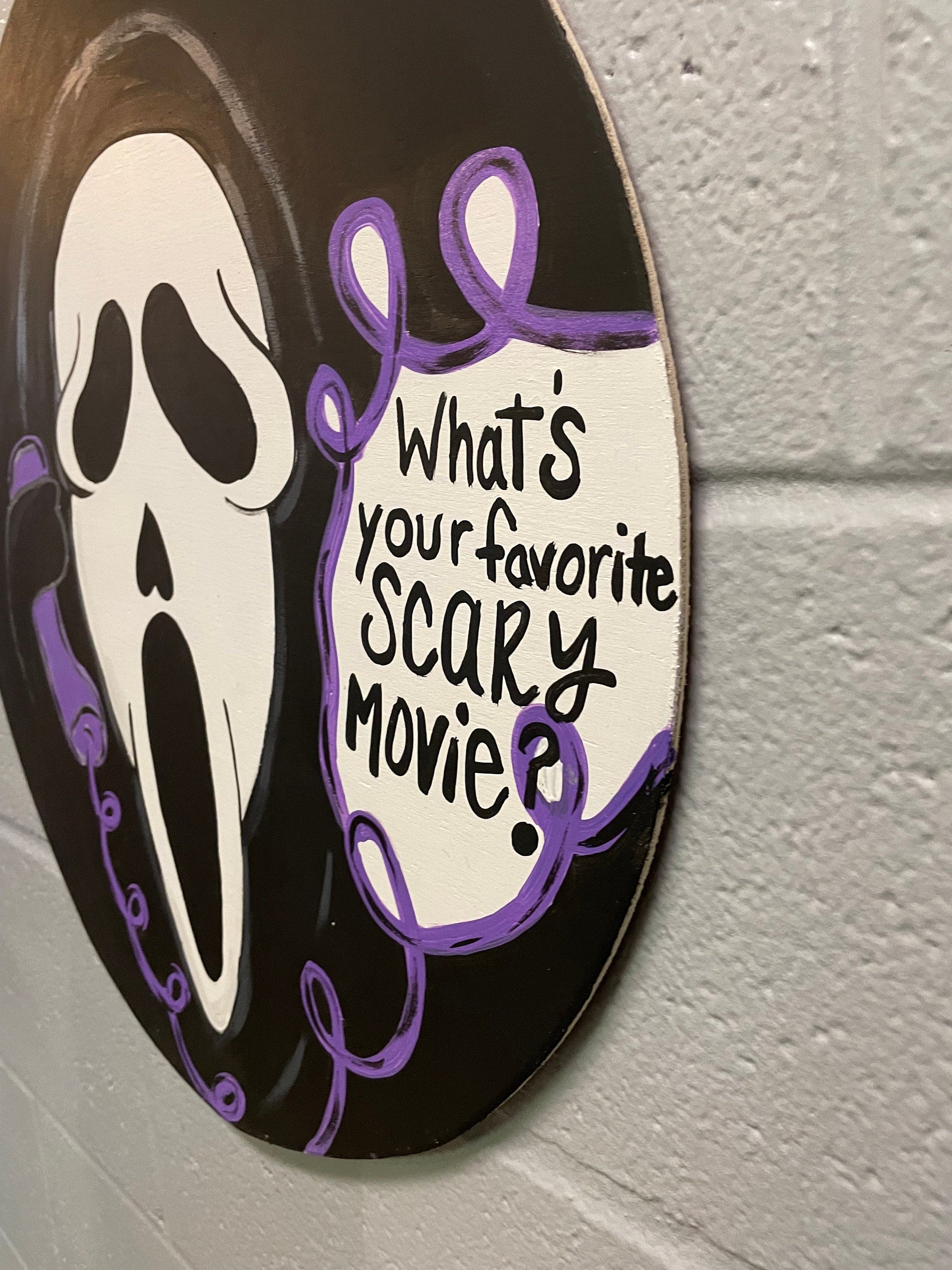 Ghost door hanger, Horror Door Hanger, Halloween Door hanger,  door hanger