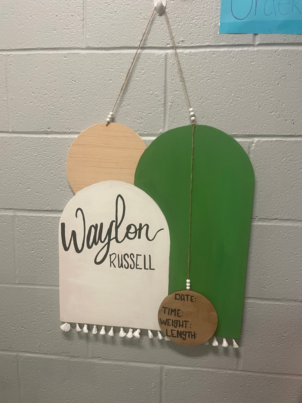 Baby boy hospital sign, blue Baby Door Hanger, cow skull baby door,Baby boy Announcement Sign, Baby boy door hanger, Hospital Baby Hanger