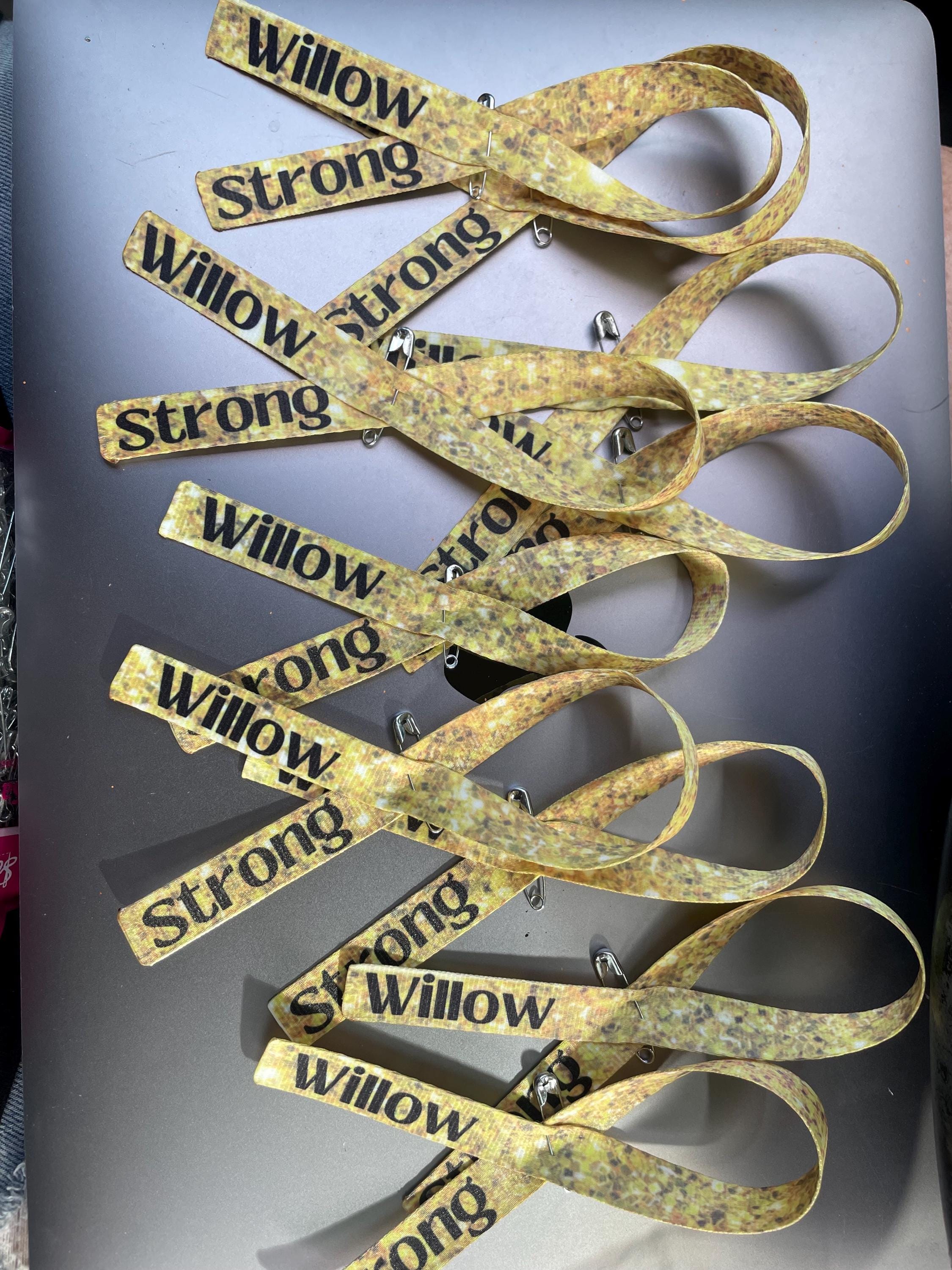 Custom Printed Memorial Ribbon Pins, In Memory Of