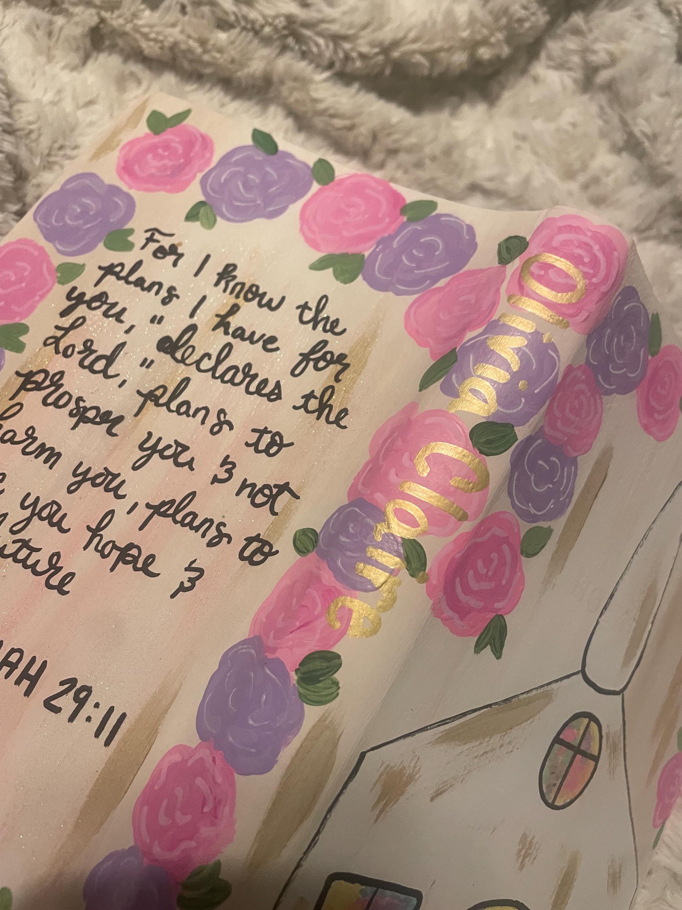 Hand Painted Bible, Custom Study Bible, Easter Gift