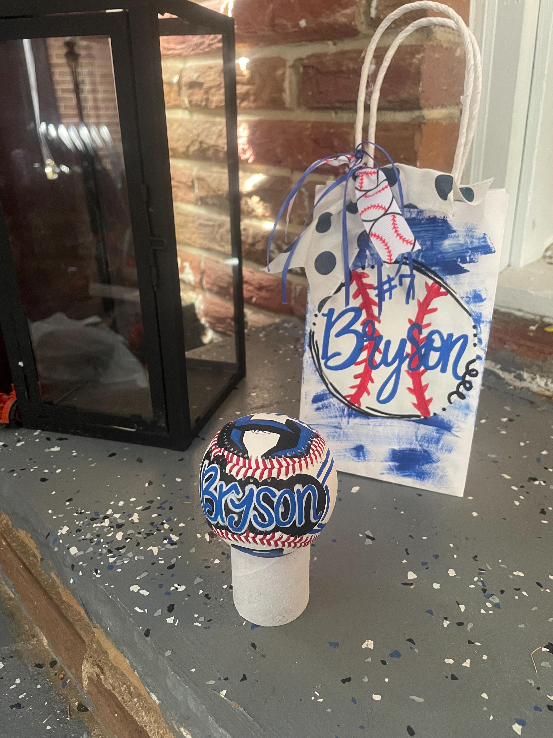 Handpainted Personalized Baseball, Custom Sports Team Logo