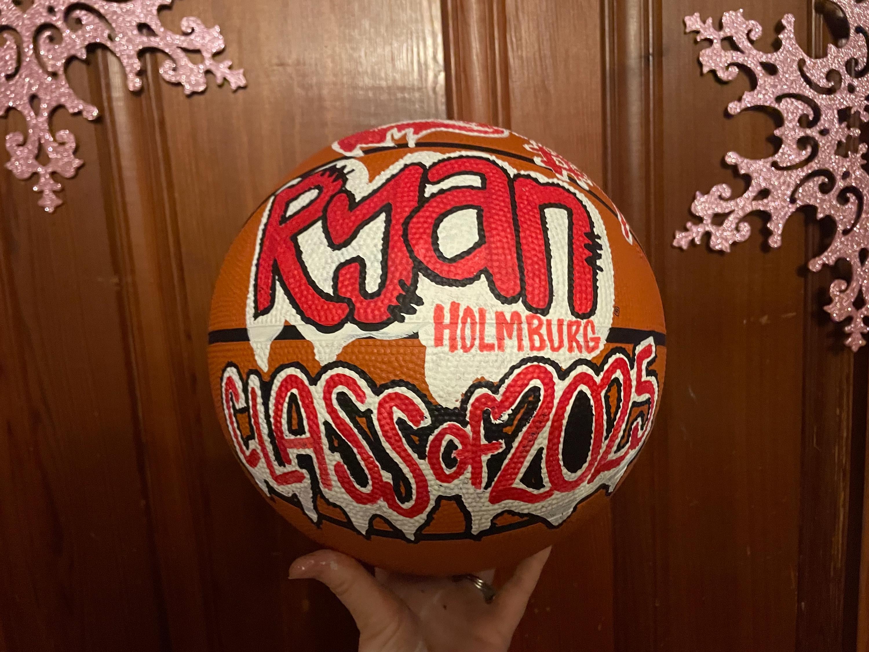Custom Graffiti Basketball - Personalized Name & Number - Unique Sports Gift