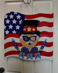 Flag Door Hanger, 4th of July Door hanger, Patriotic Door Hanger, Red,White, Blue Door hanger, American Flag door Hanger