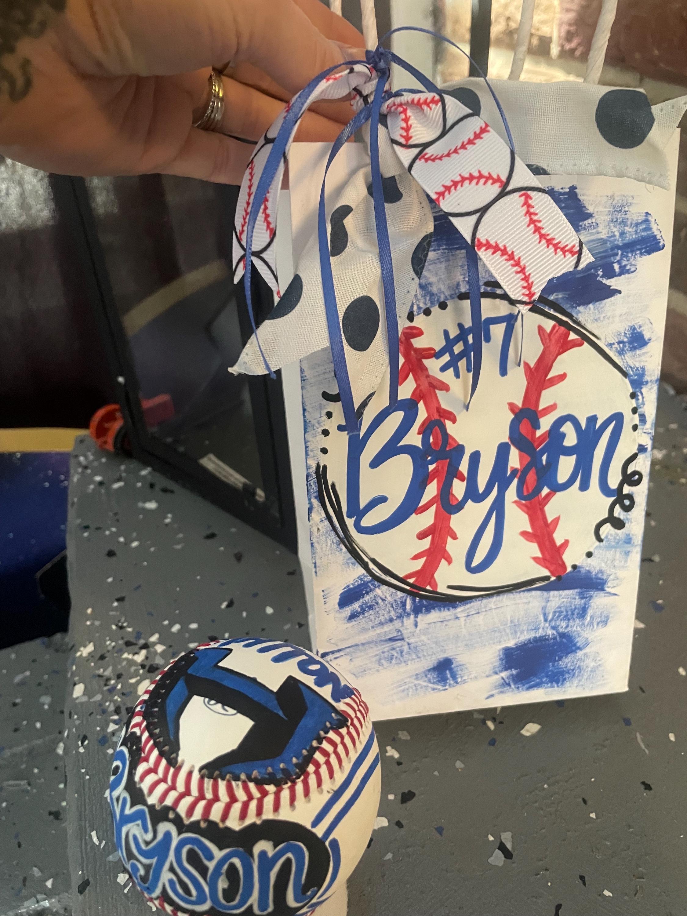 Handpainted Personalized Baseball, Custom Sports Team Logo