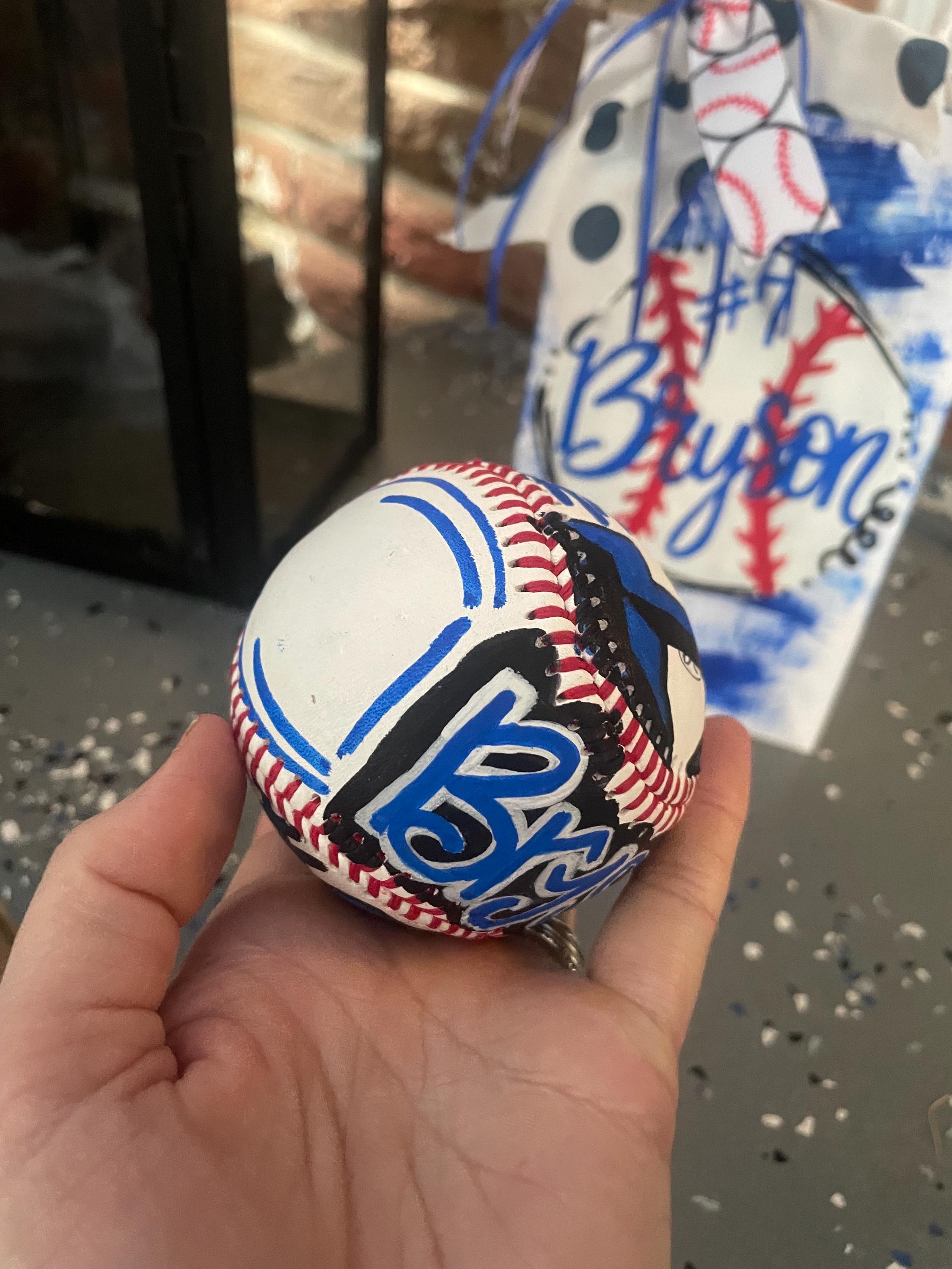 Handpainted Personalized Baseball, Custom Sports Team Logo