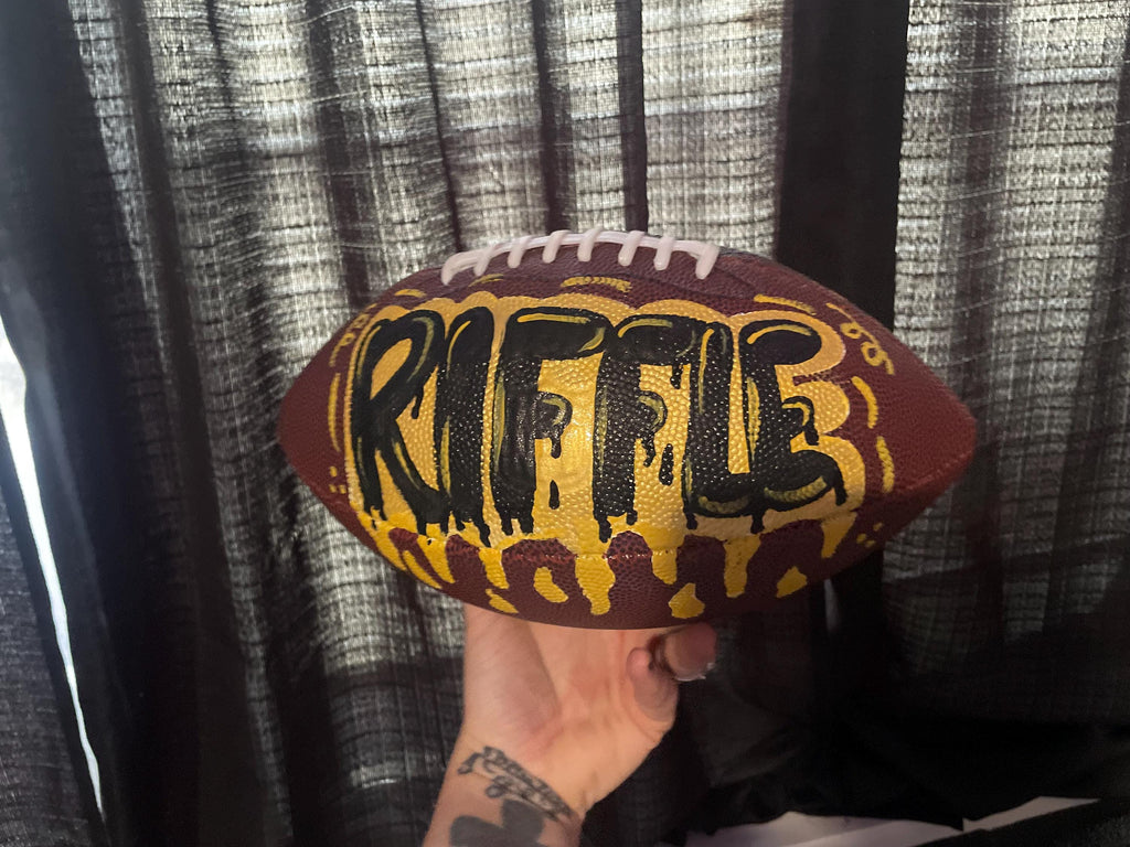 Football, Custom painted Football, Personalized football, custom sports logo football, coach gift, senior gift