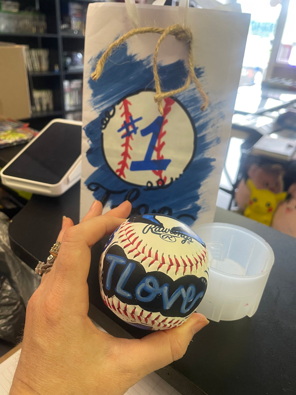 Customized Baseball, Personalized baseball or softball, Handpainted Baseball, custom sports logo softball, team name baseball or softball