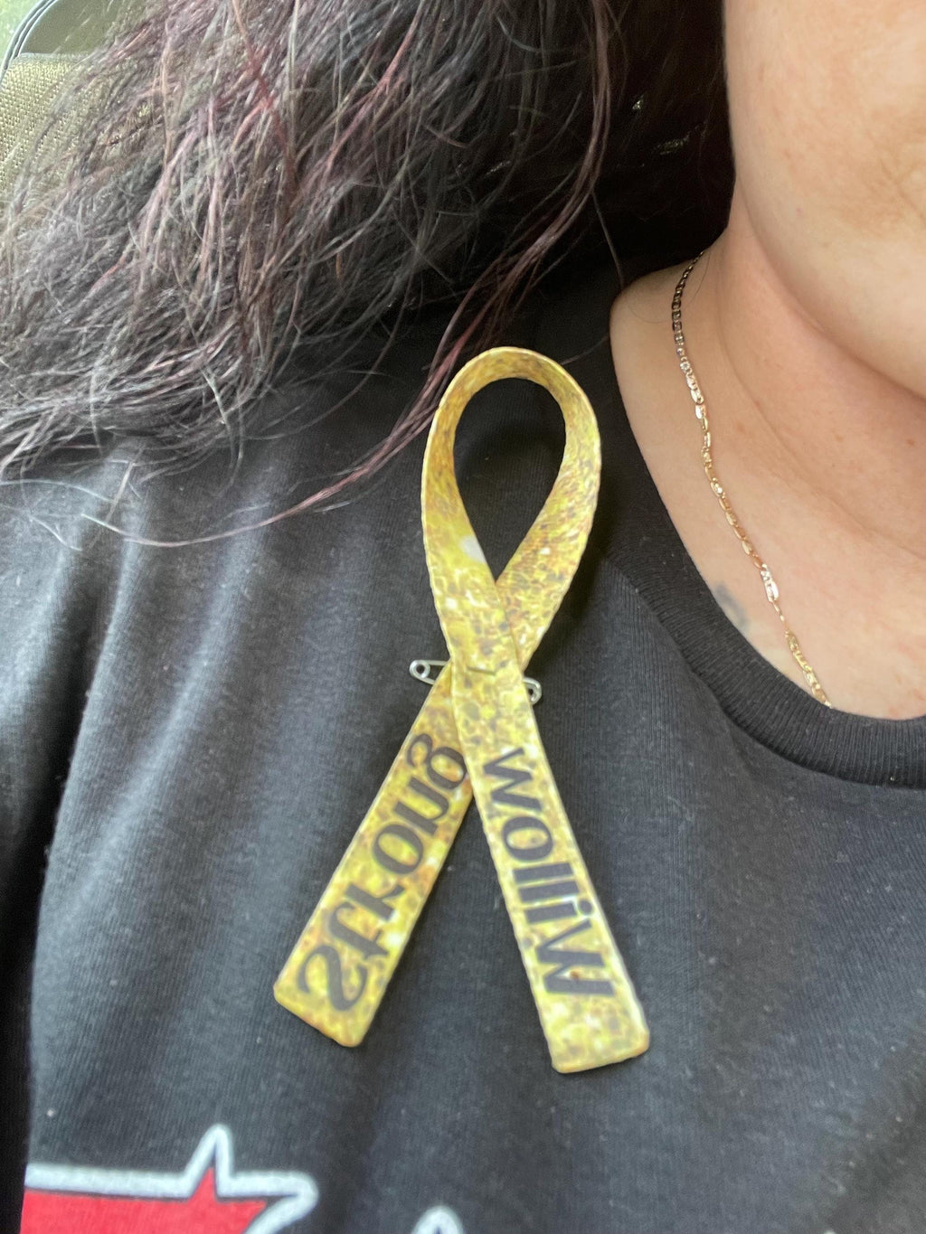 Custom Printed Memorial Ribbon Pins, In Memory Of