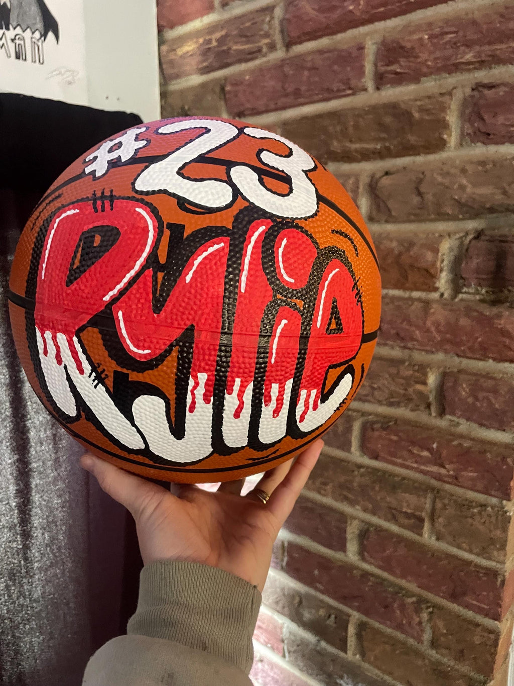 Custom Graffiti Basketball - Personalized Name & Number - Unique Sports Gift