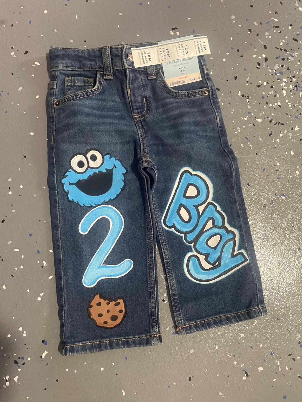 Birthday painted outfit, custom jeans, hand painted jeans, senior jeans, spirit jeans, u ship me the jeans- I paint and ship back