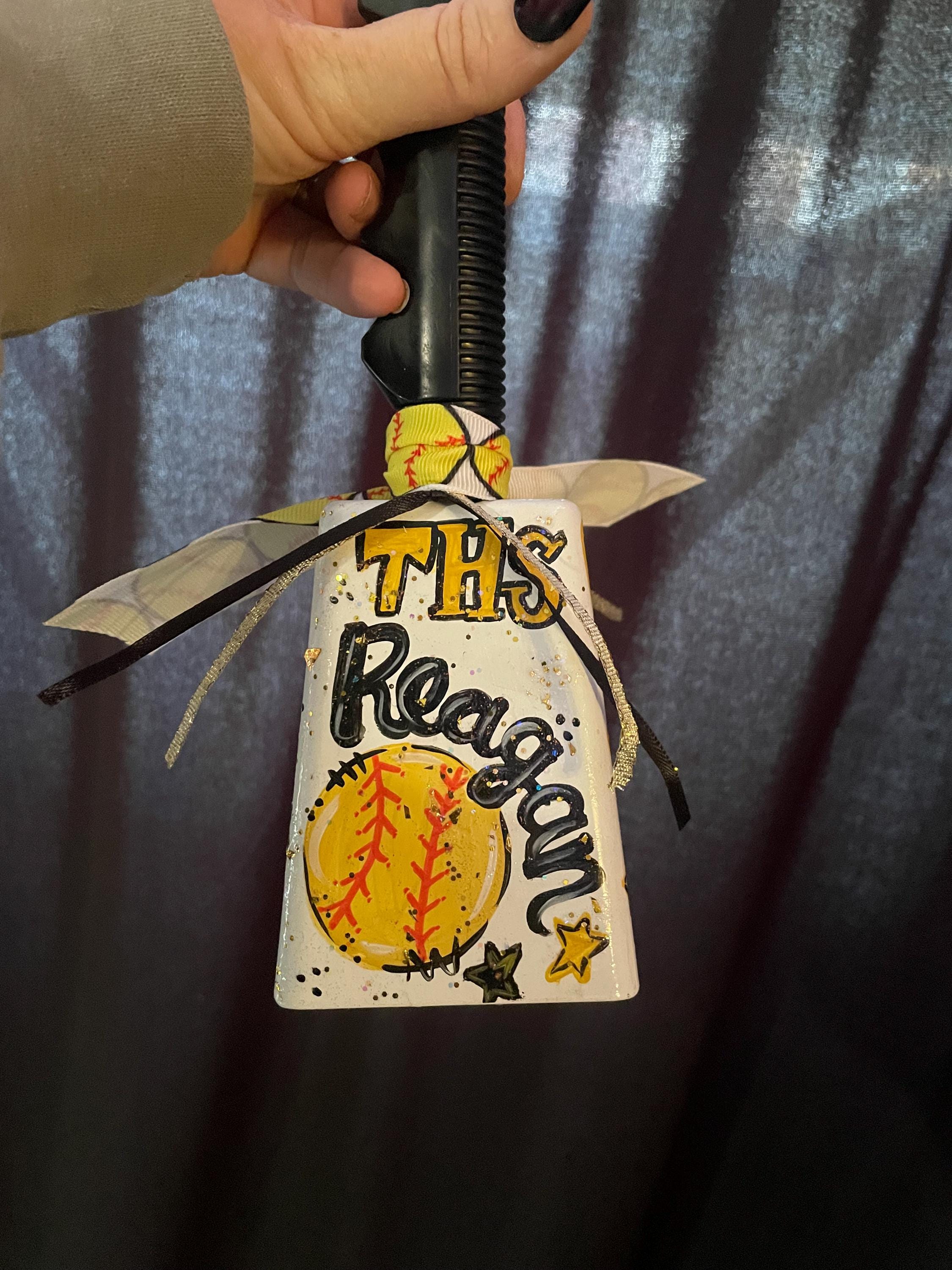Painted cowbell, Custom cowbell for football games, football cowbell Personalized