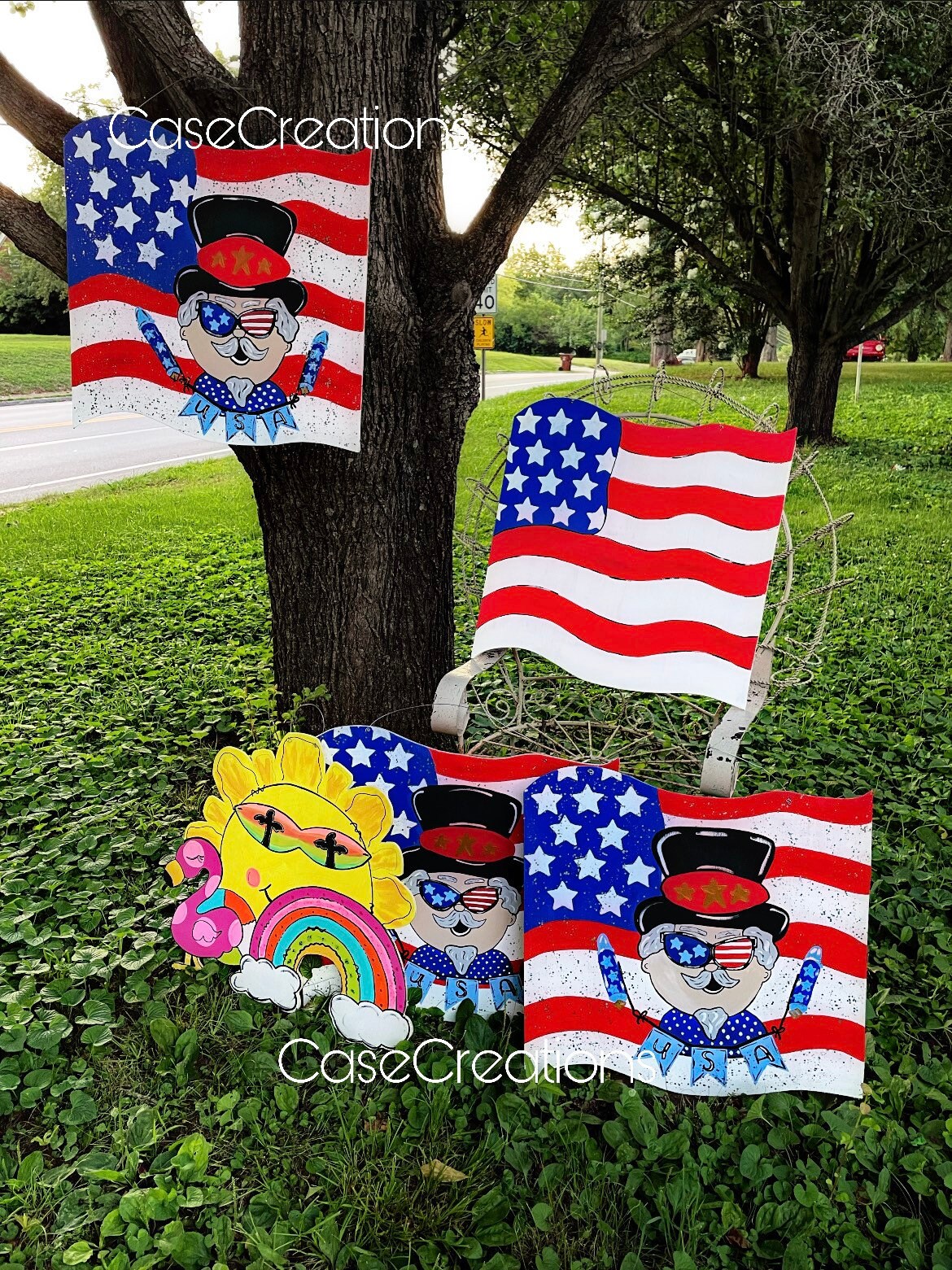 4th of July Door hanger, Patriotic Door Hanger, Flag Door Hanger, Red,White, Blue Door hanger, American Flag Door Hanger