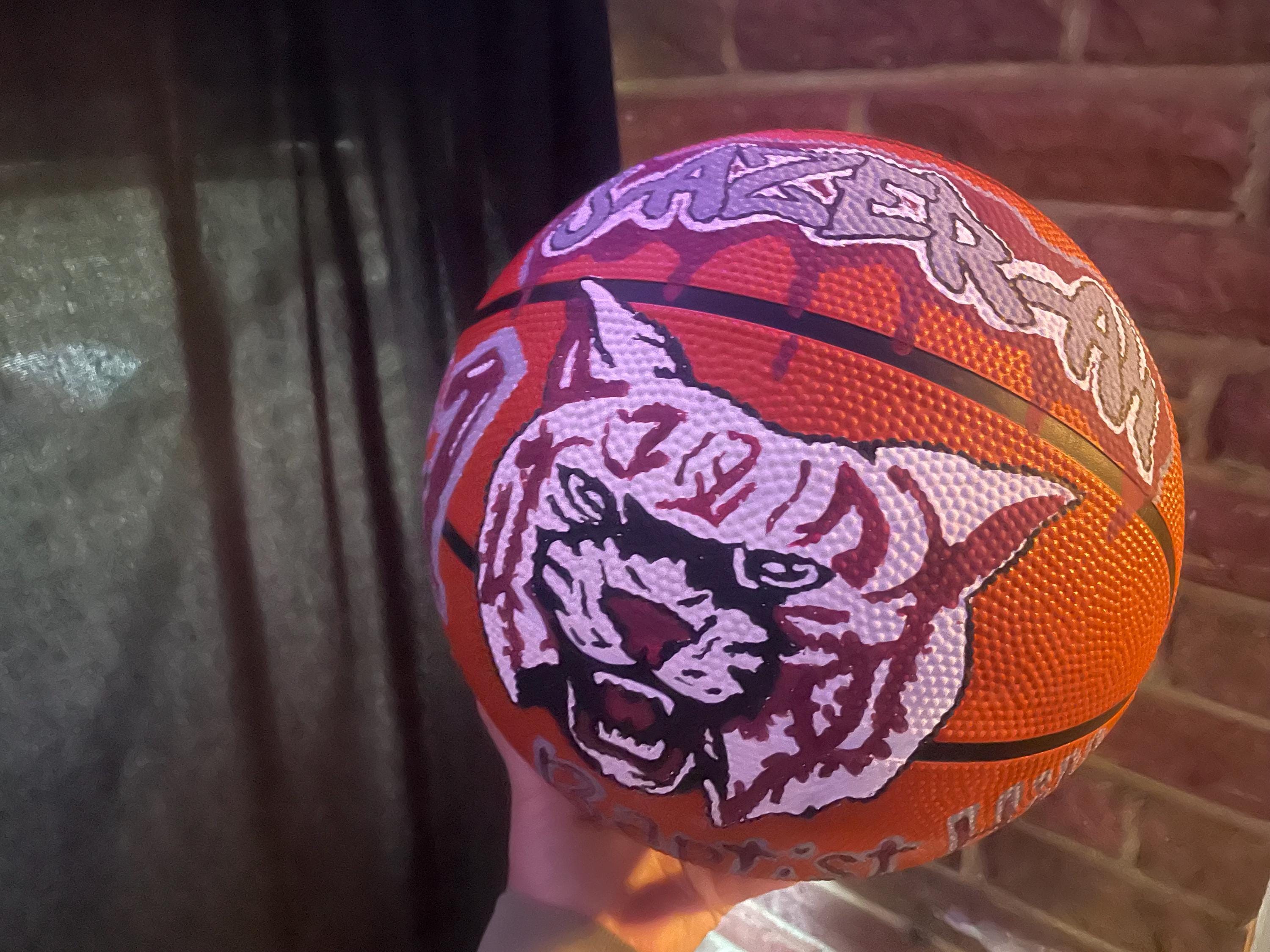 Custom Graffiti Basketball - Personalized Name & Number - Unique Sports Gift