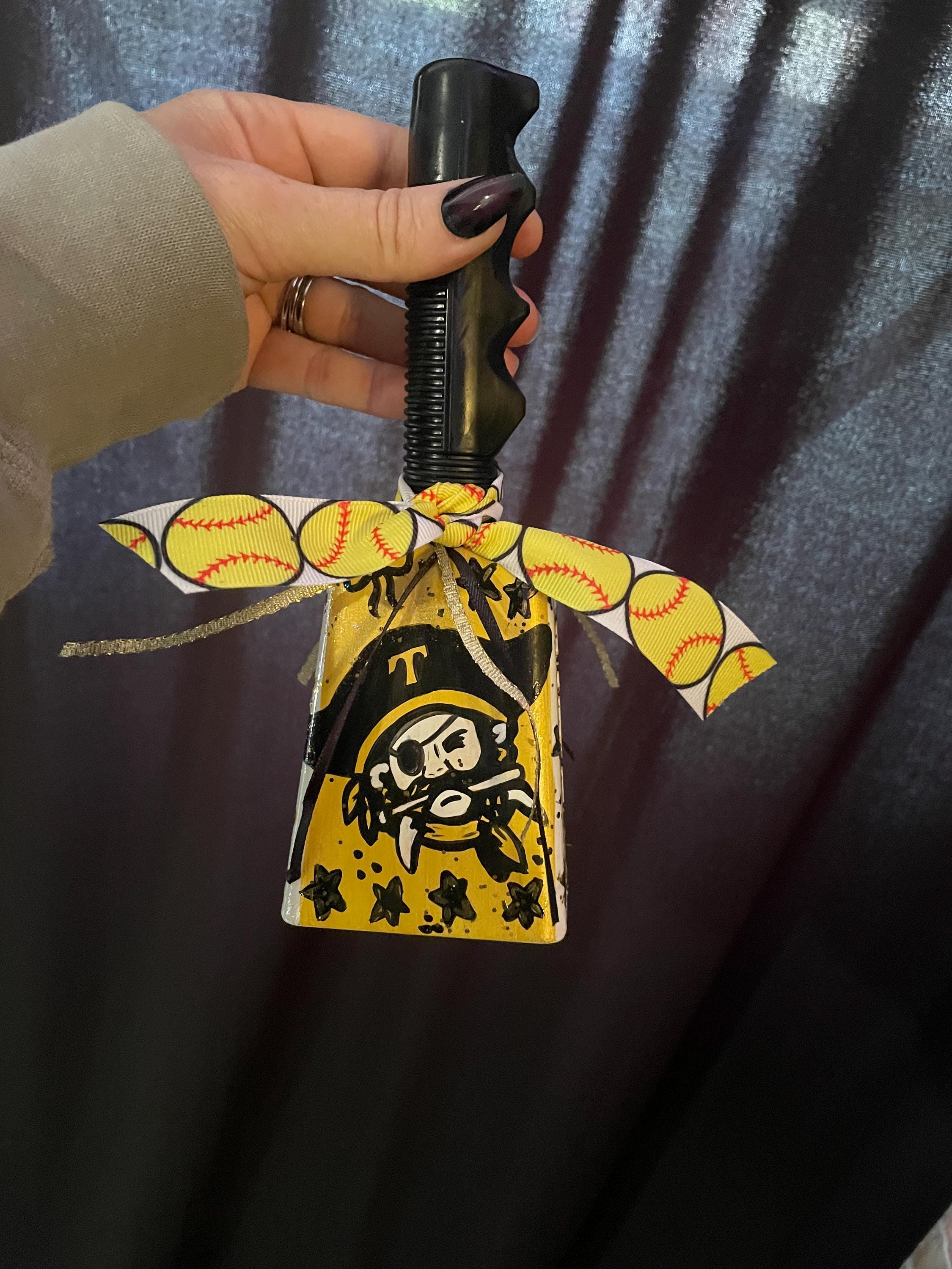 Painted cowbell, Custom cowbell for football games, football cowbell Personalized