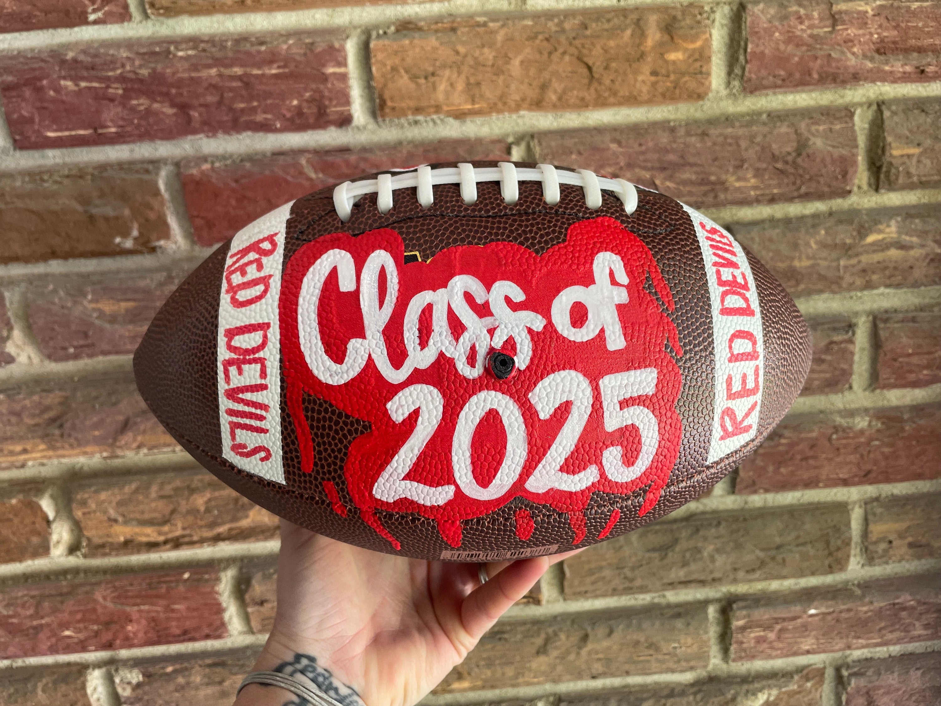 Football, Custom painted Football, Personalized football, custom sports logo football, coach gift, senior gift