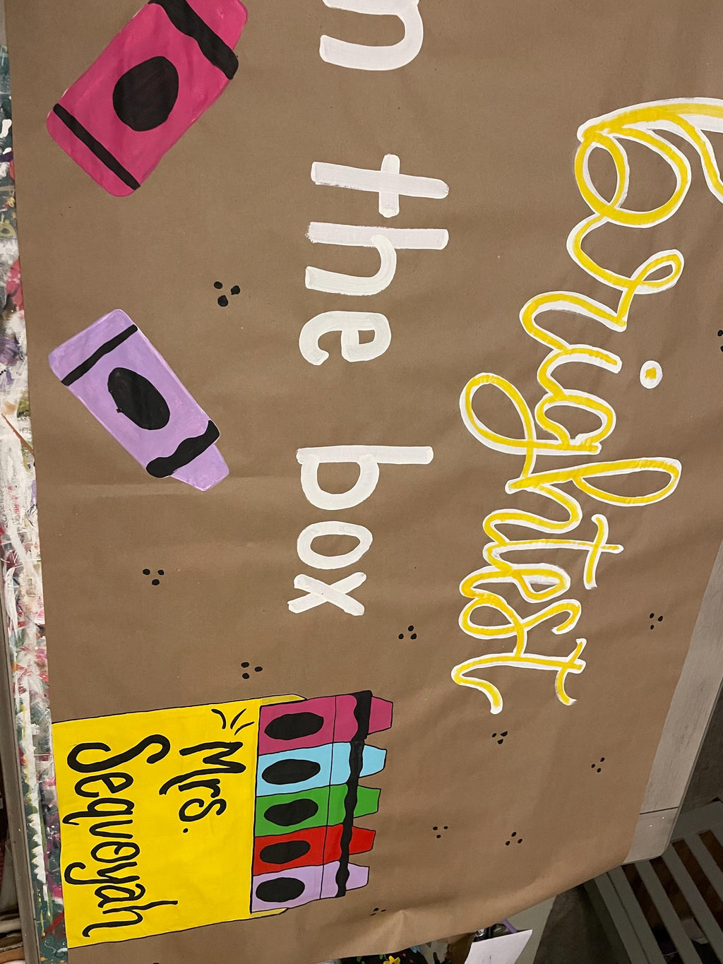 Mascott school banner School Banners, Hand Painted Banners, class Banners.