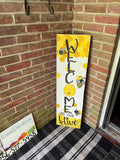 Hand Painted Bee Welcome Porch Sign
