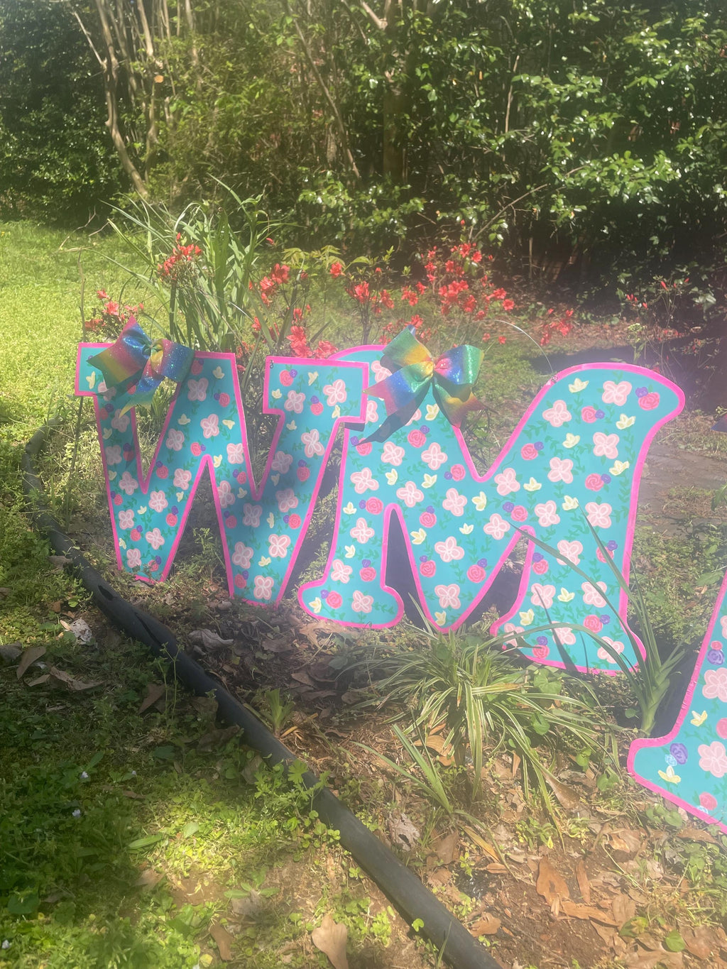 Floral Door Hanger, Letter door hanger, Spring door hanger, summer door hanger, flowers door hanger