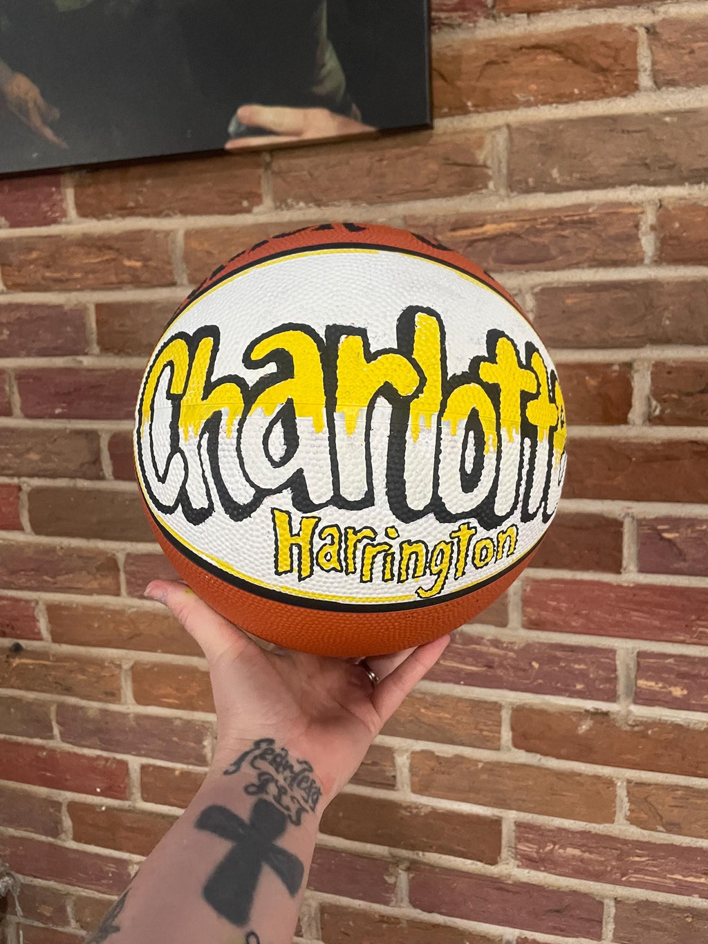 Handpainted Custom Basketball, Personalized Sports Gift, Team Logo