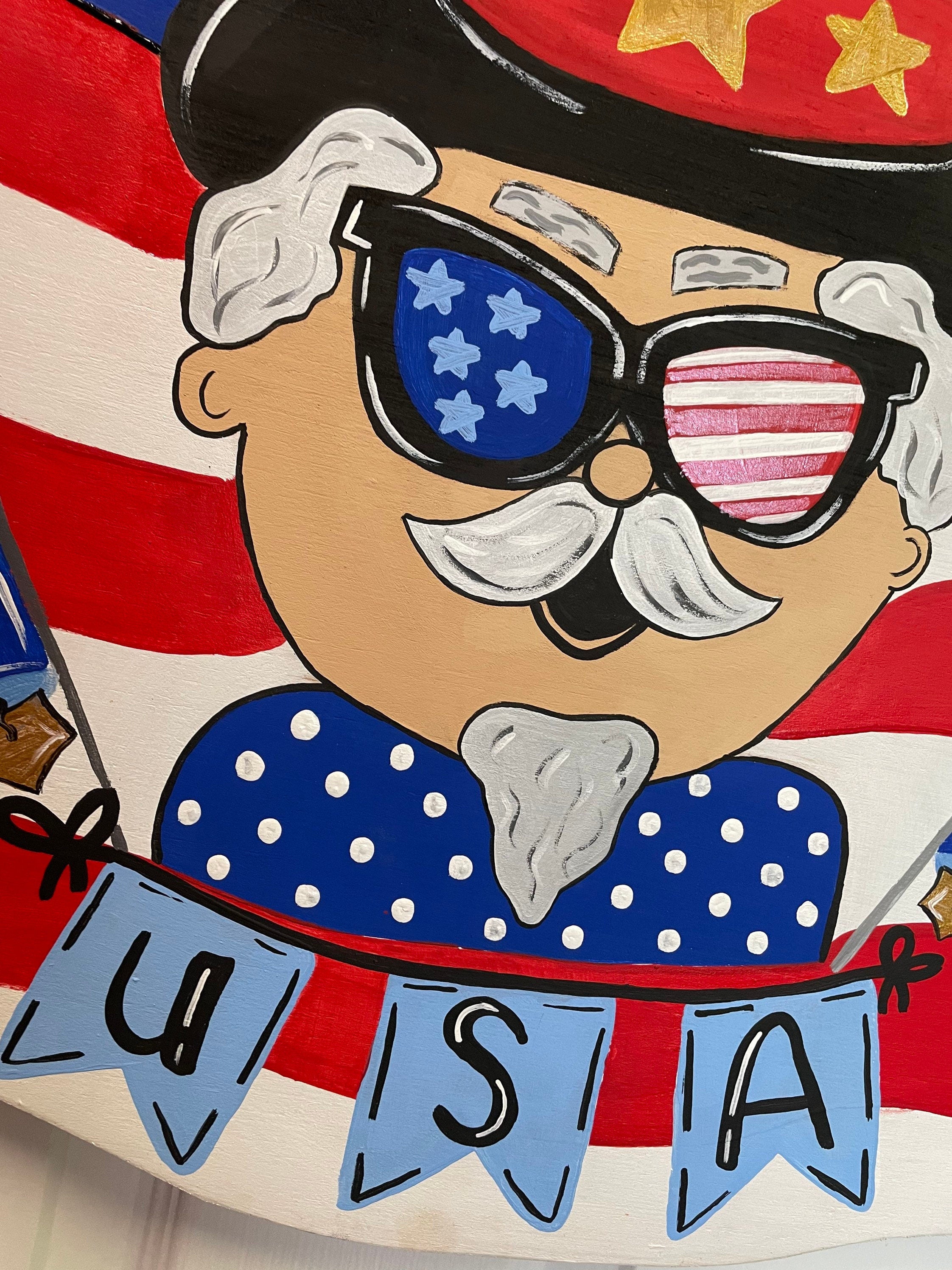 4th of July Door hanger, Patriotic Door Hanger, Flag Door Hanger, Red,White, Blue Door hanger, American Flag Door Hanger