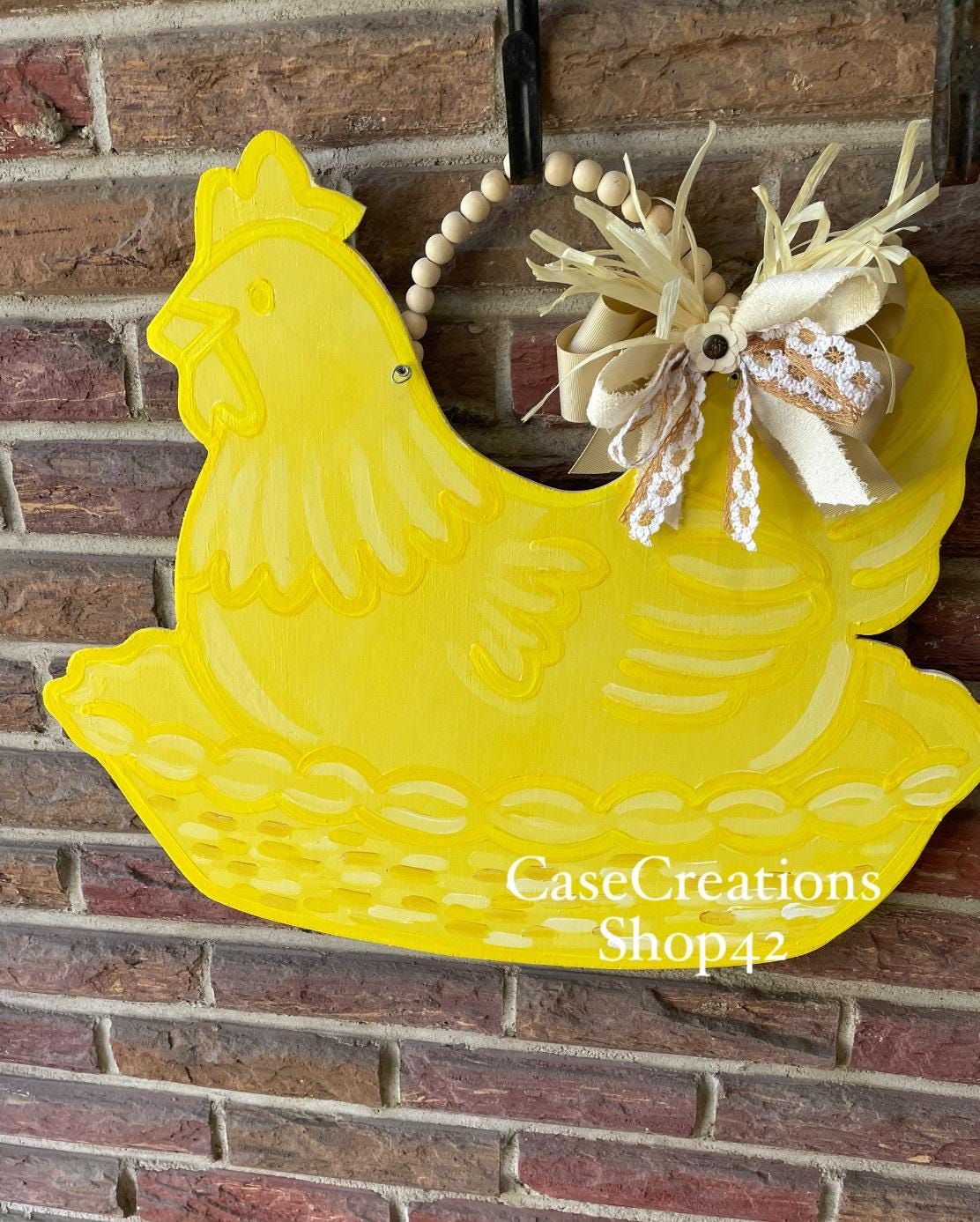 Hen on Nest Door hanger, hen door hanger, hen door hanger, resting hen sign, Hen on Nest