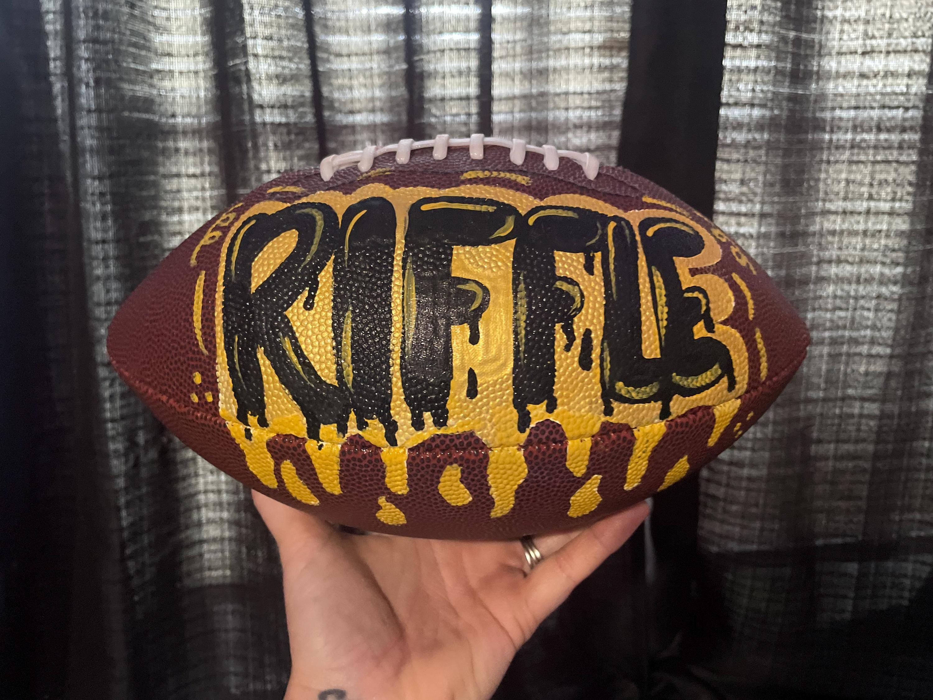 Football, Custom painted Football, Personalized football, custom sports logo football, coach gift, senior gift
