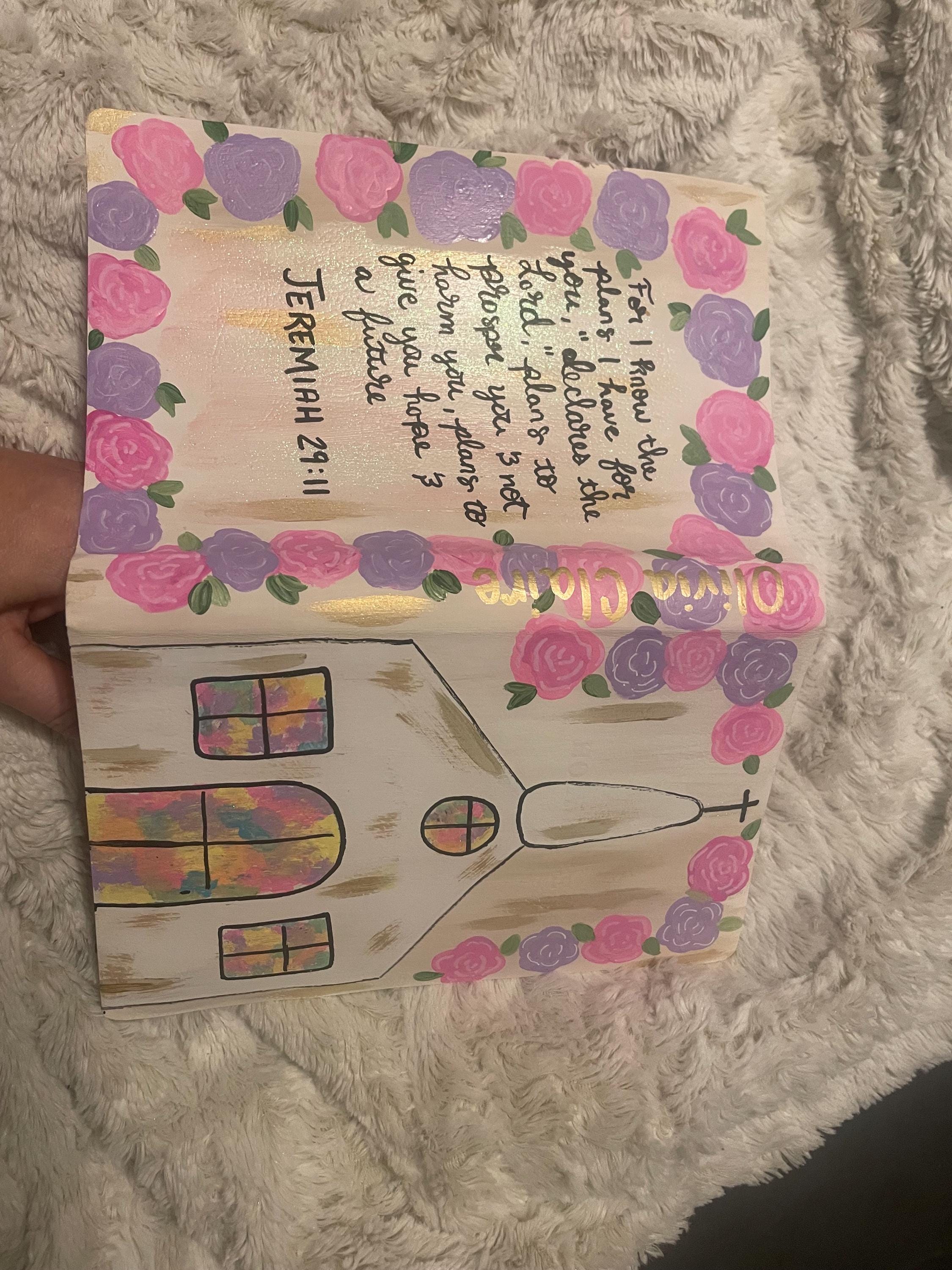 Hand Painted Bible, Custom Study Bible, Easter Gift