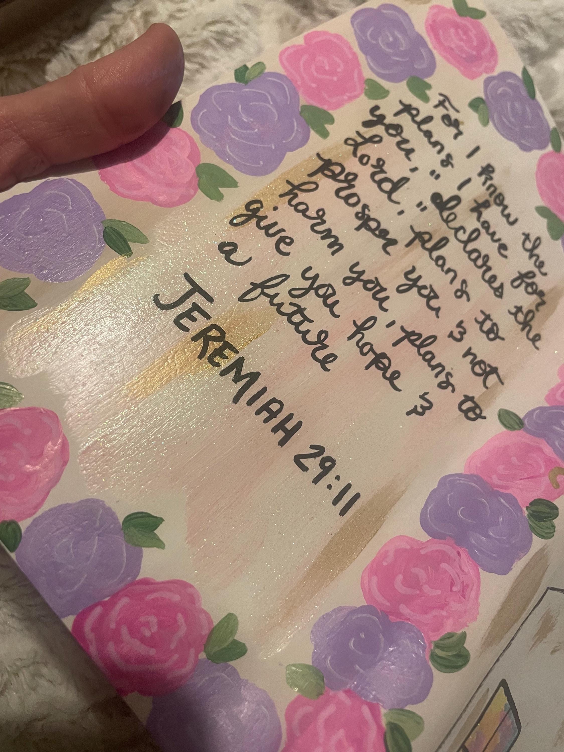 Hand Painted Bible, Custom Study Bible, Easter Gift