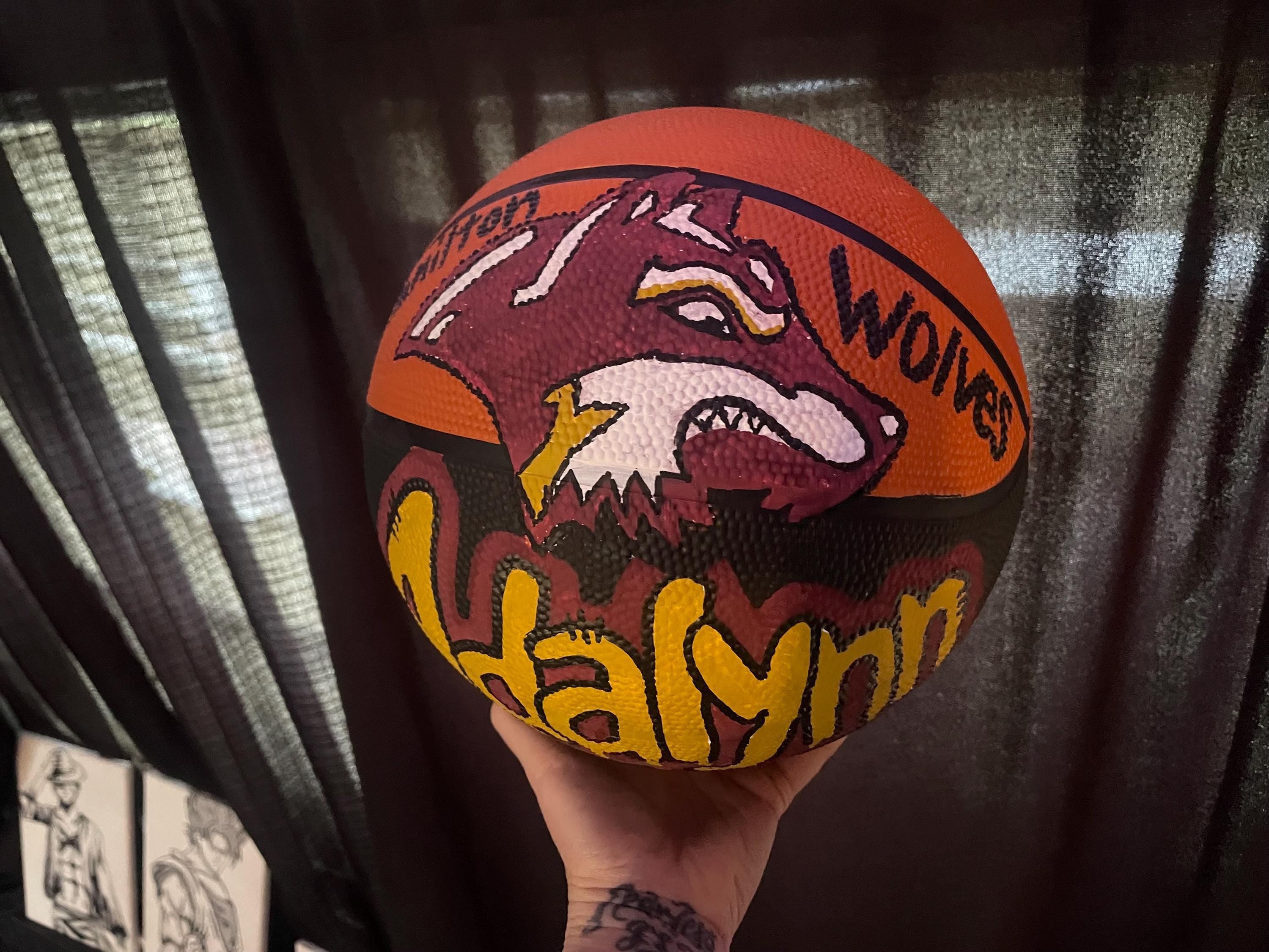 Custom Graffiti Basketball - Personalized Name & Number - Unique Sports Gift