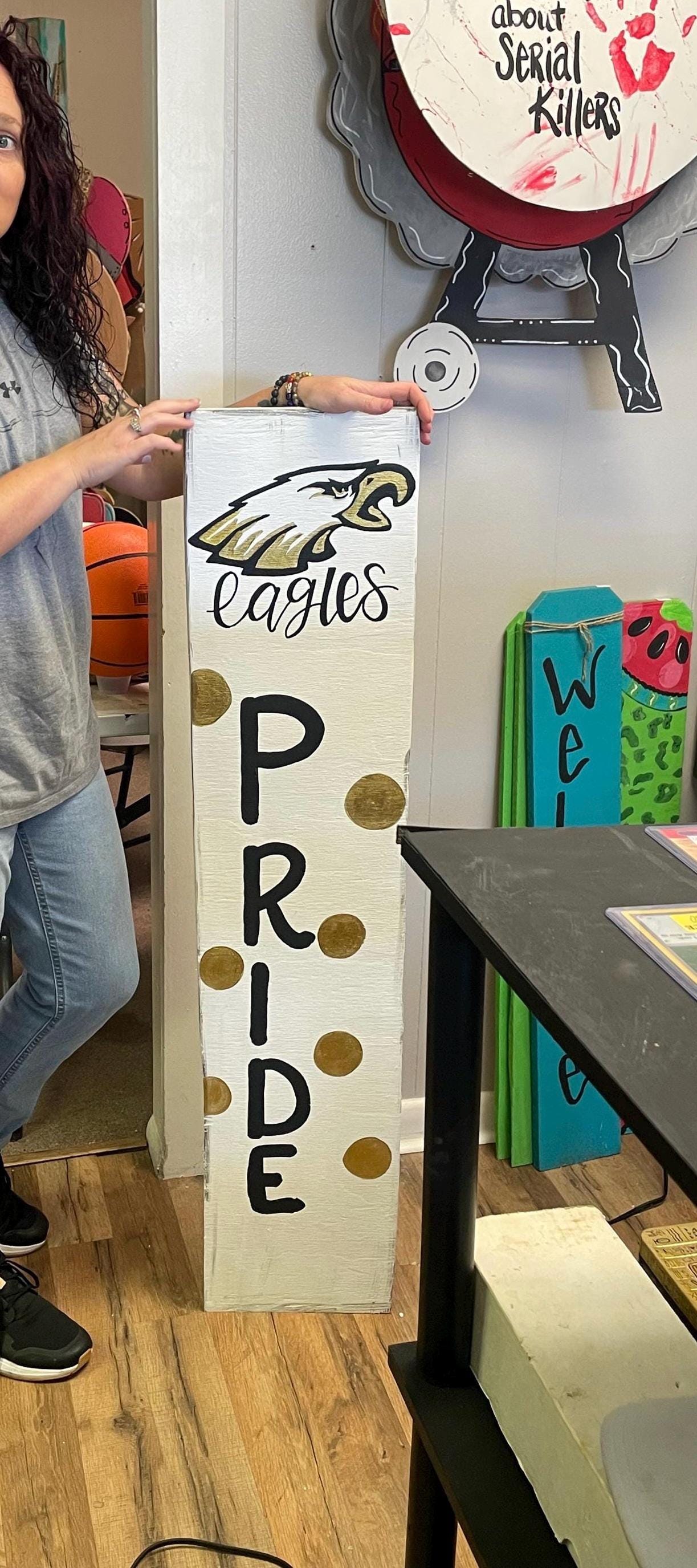 School logo  Welcome porch leaner, welcome Porch sign, sports sign, baseball porch sign, football sign, softball sign, soccer, volleyball