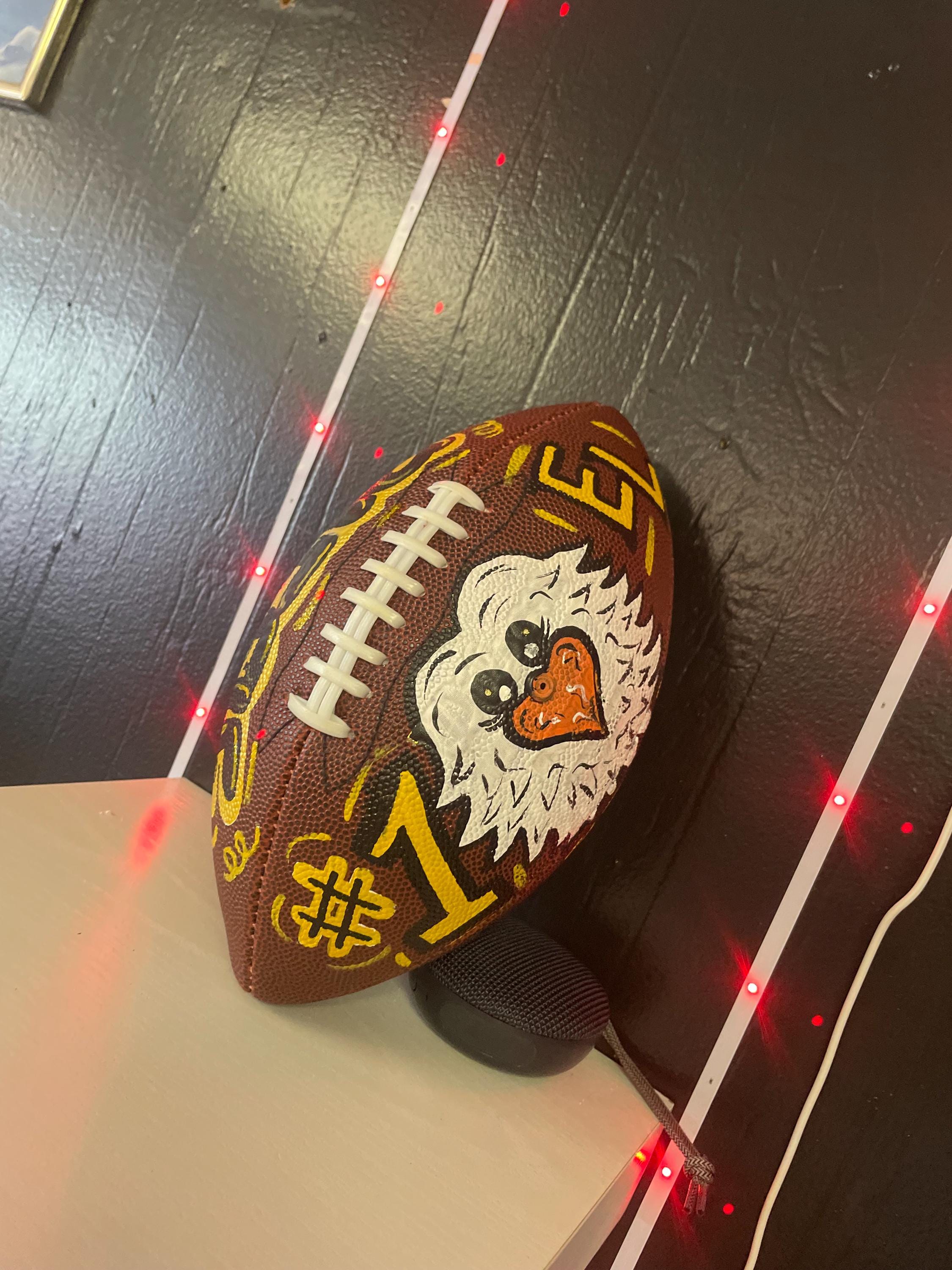 Football, Custom painted Football, Personalized football, custom sports logo football, coach gift, senior gift