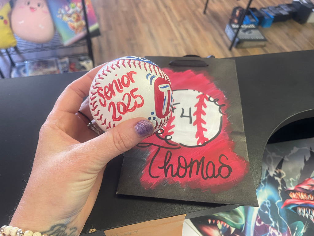 Customized Baseball, Personalized baseball or softball, Handpainted Baseball, custom sports logo softball, team name baseball or softball