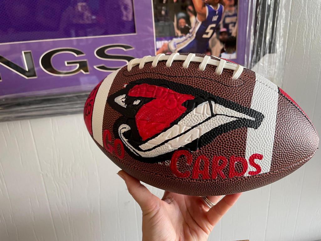 Football, Custom painted Football, Personalized football, custom sports logo football, coach gift, senior gift