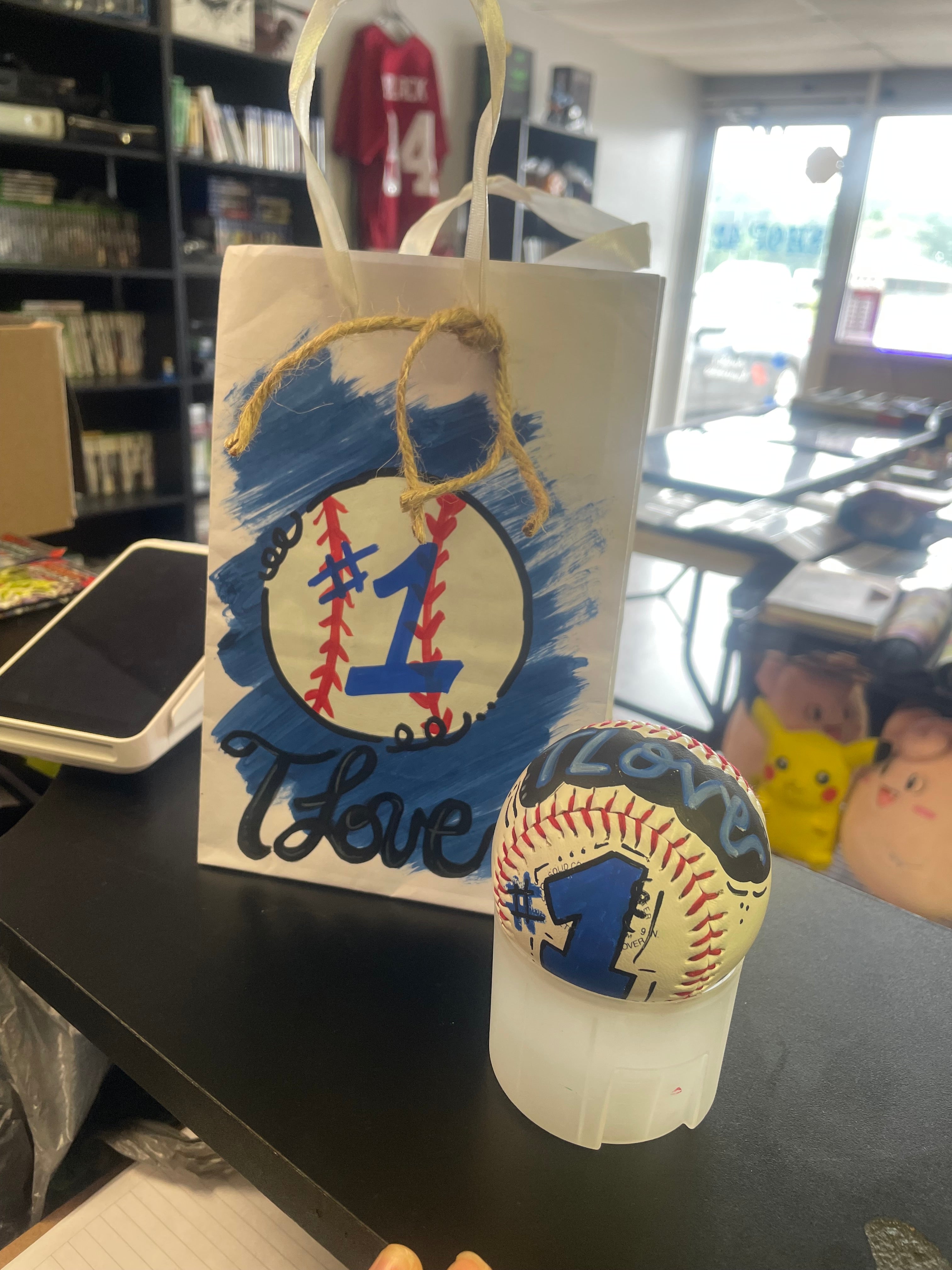 Customized Baseball, Personalized baseball or softball, Handpainted Baseball, custom sports logo softball, team name baseball or softball