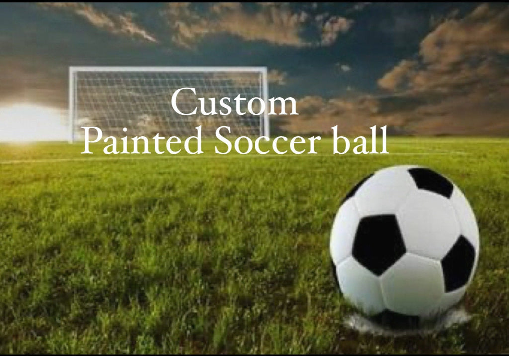 Custom painted soccer ball, Personalized soccer ball, custom sports logo soccer ball