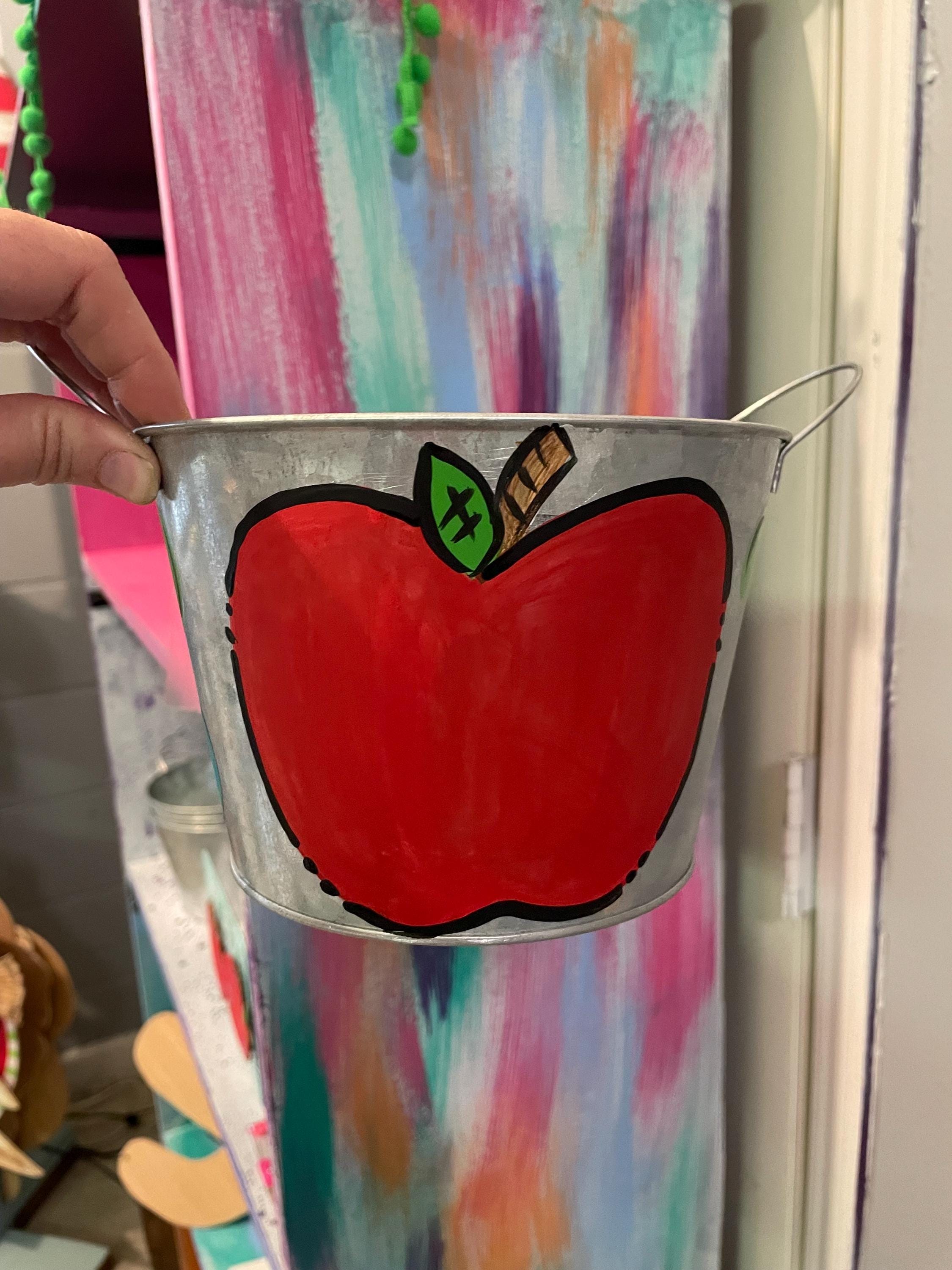 Hand Painted Teacher Appreciation Bucket, Personalized Gift