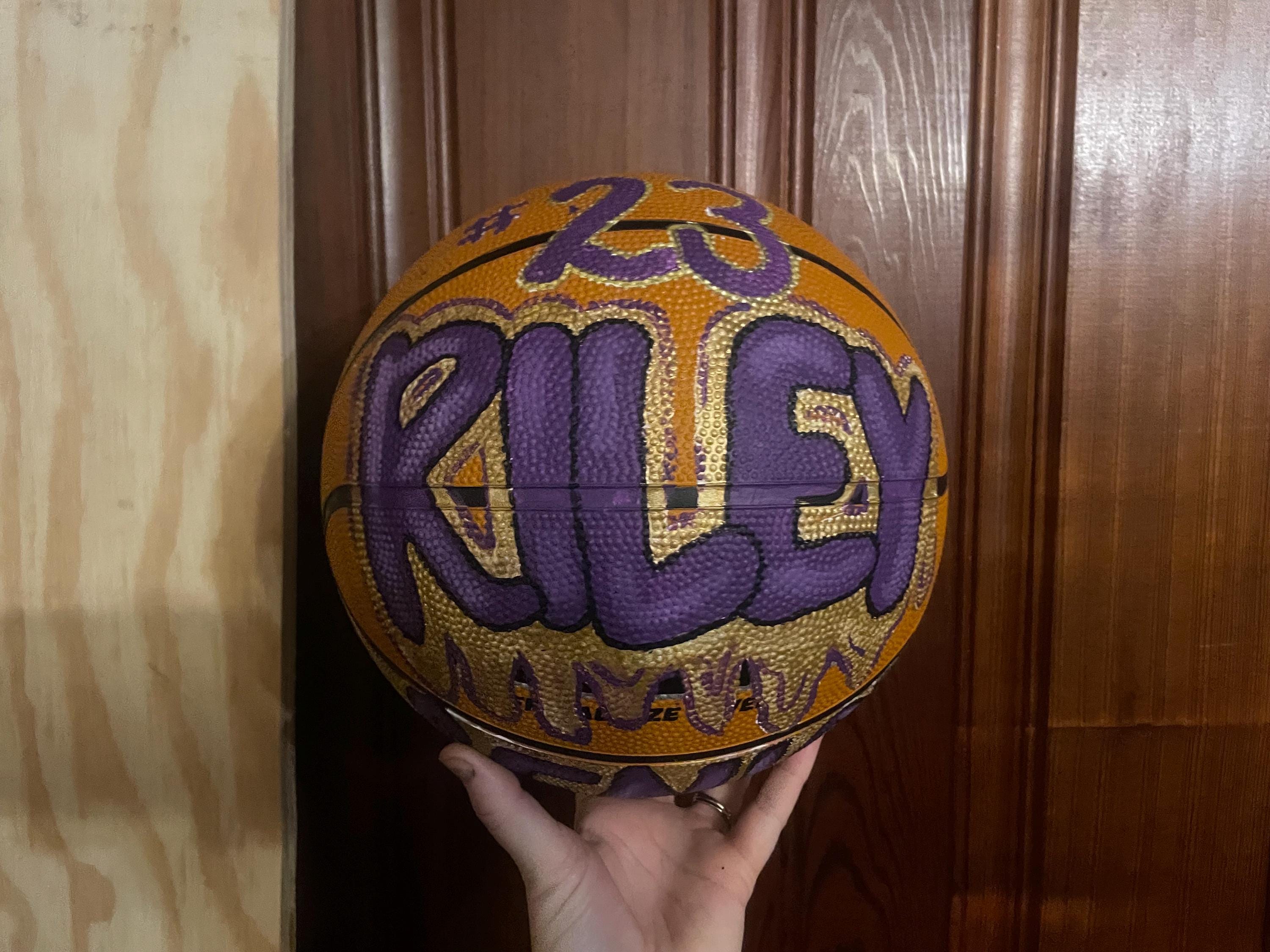 Handpainted Custom Basketball, Personalized Sports Gift, Team Logo