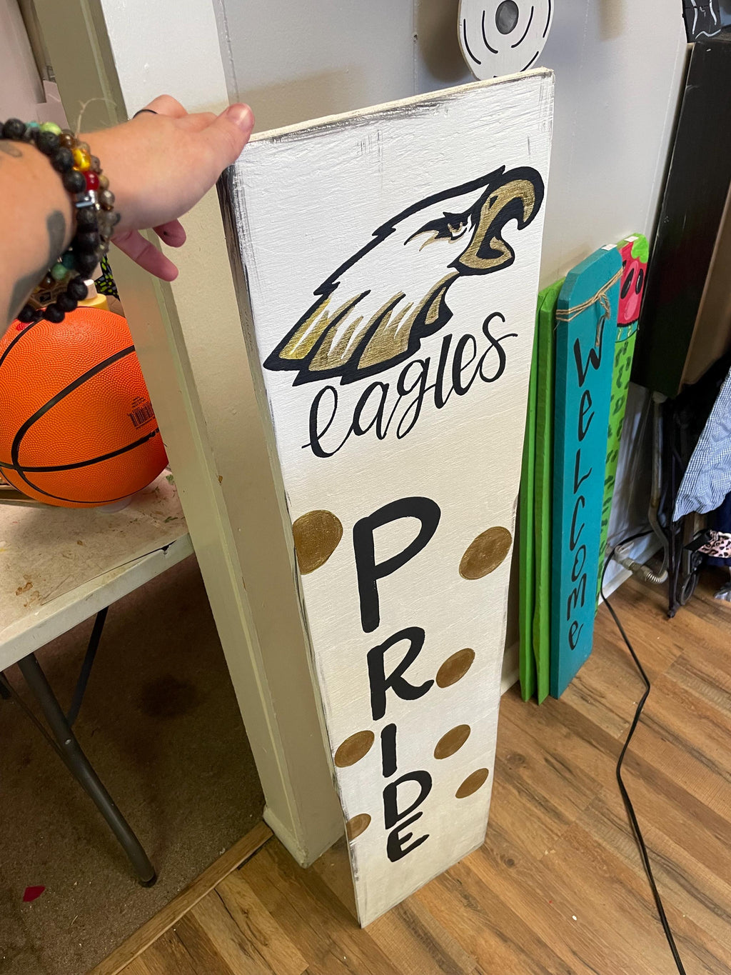 School logo  Welcome porch leaner, welcome Porch sign, sports sign, baseball porch sign, football sign, softball sign, soccer, volleyball