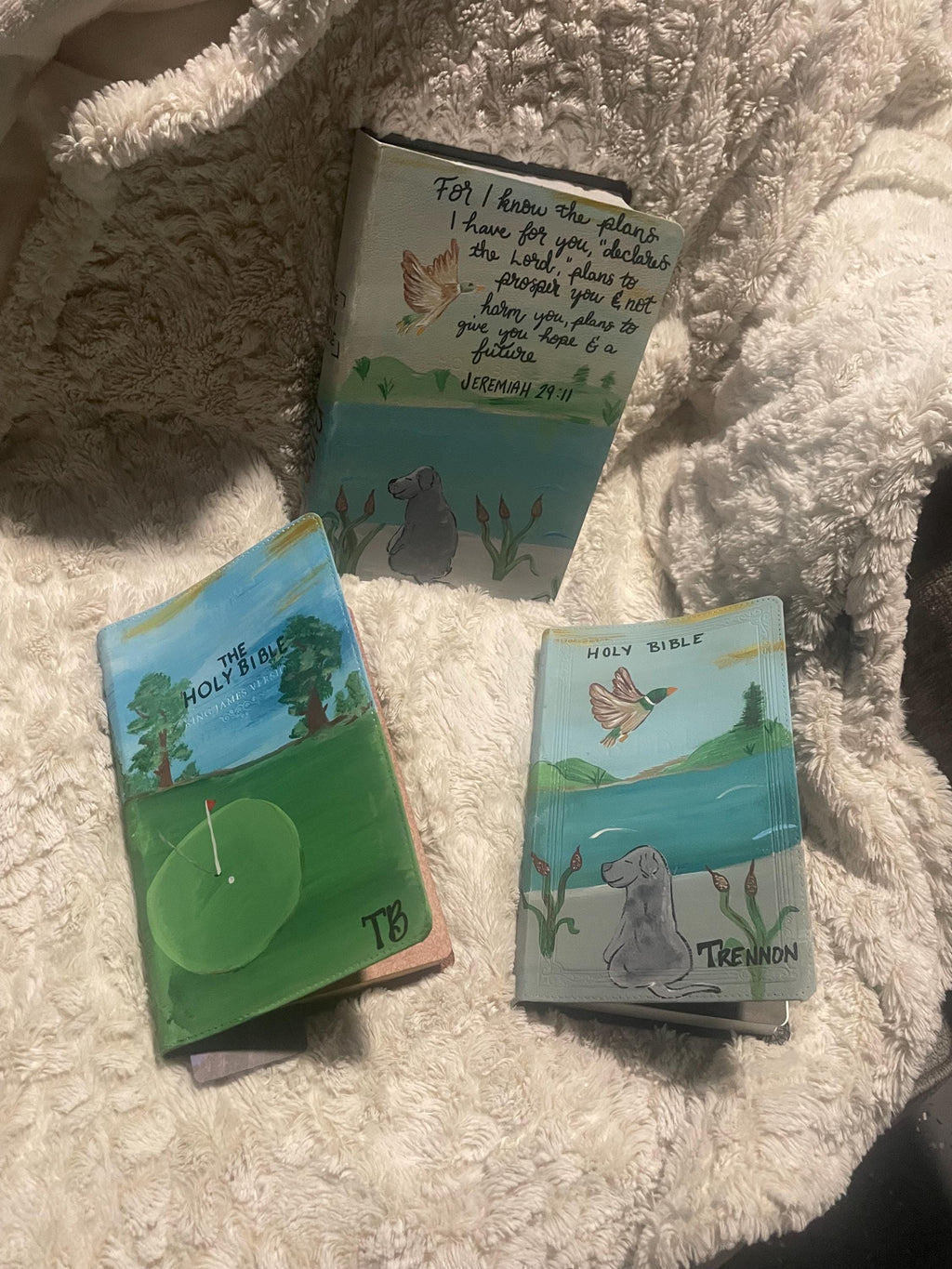 Hand Painted Bible, Custom Study Bible, Easter Gift