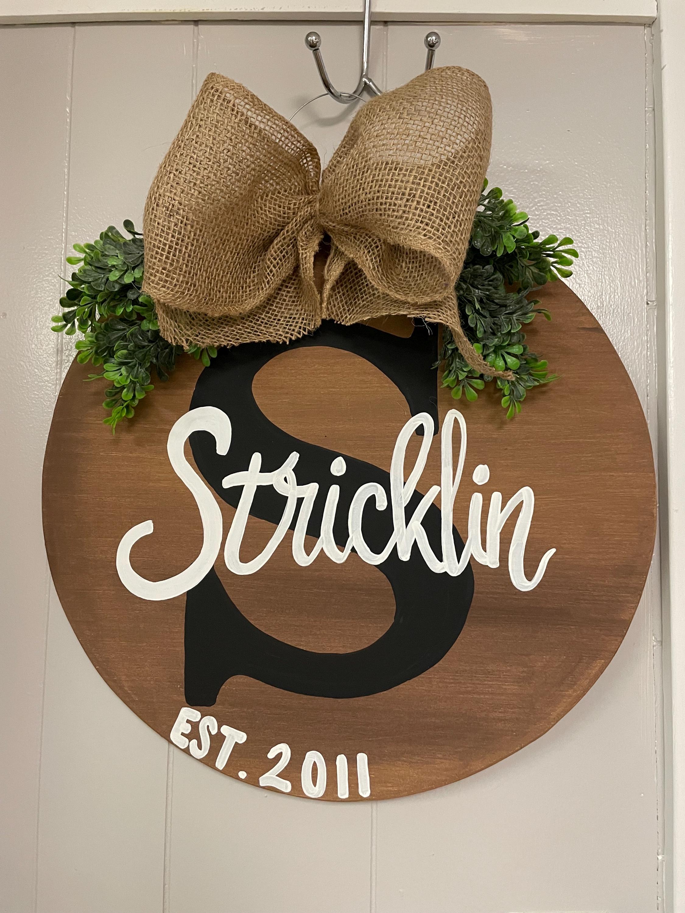 Letter door hanger, welcome door hanger, door hanger, farmhouse door hanger