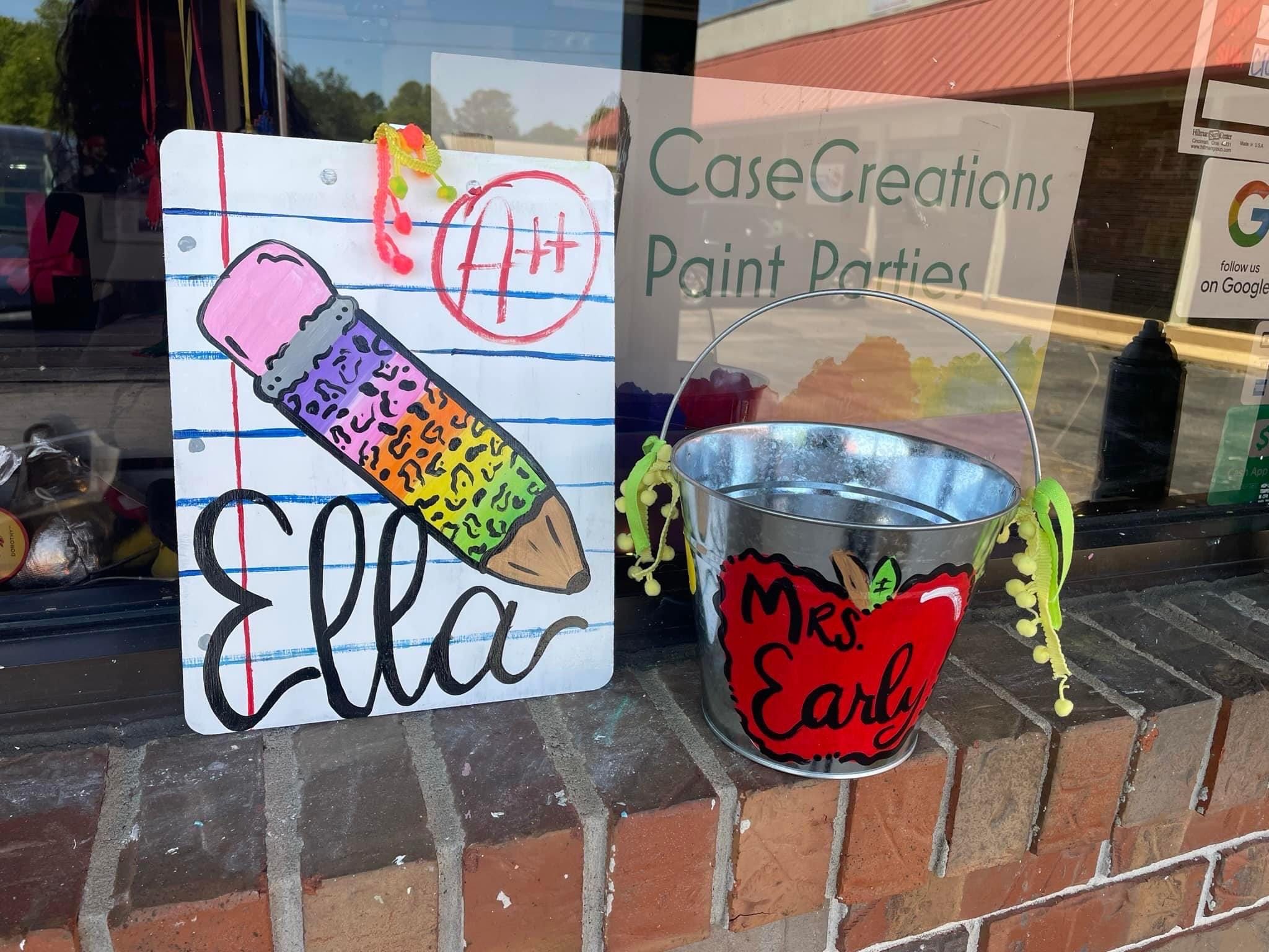 Hand Painted Teacher Appreciation Bucket, Personalized Gift
