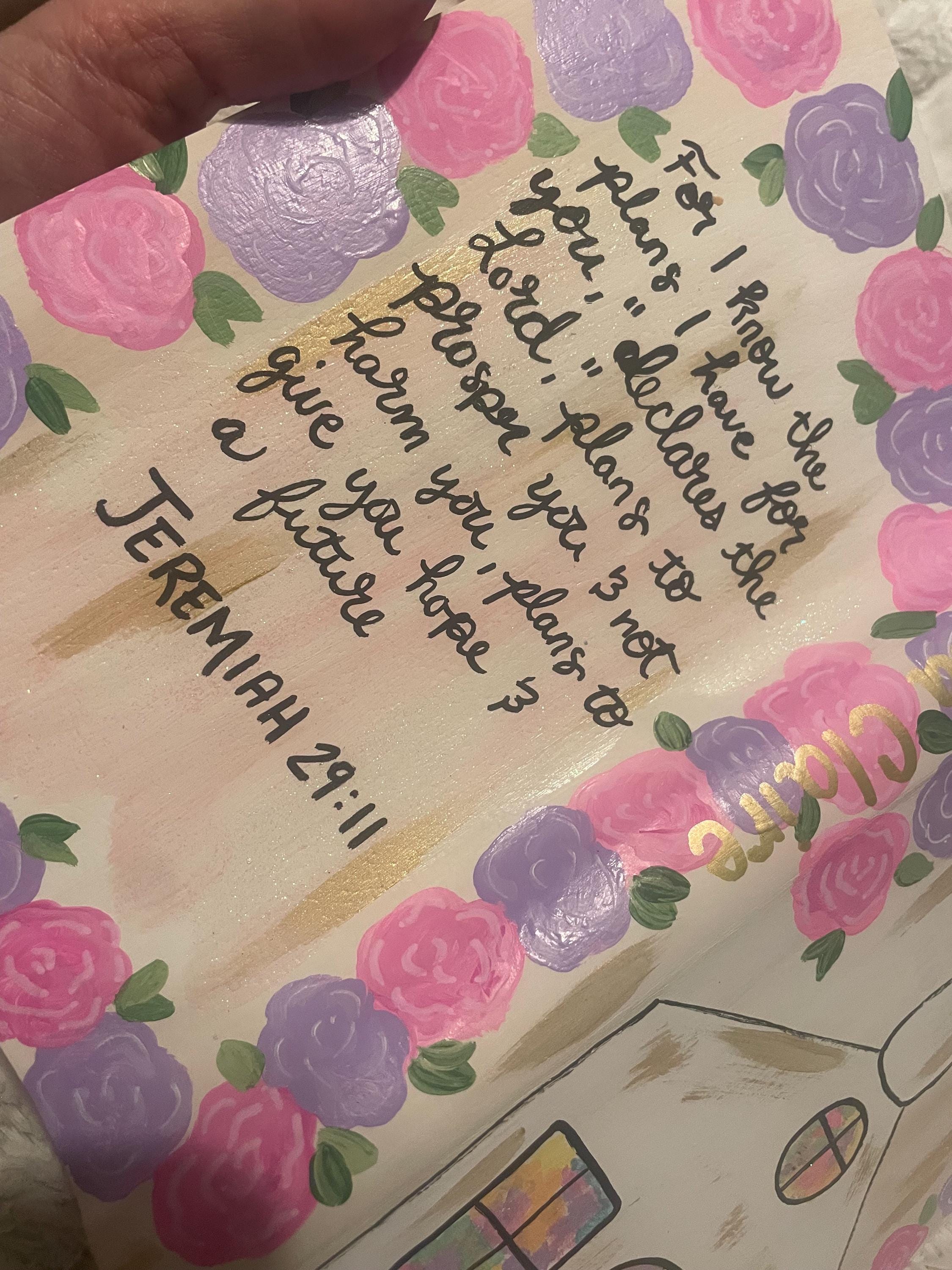 Hand Painted Bible, Custom Study Bible, Easter Gift