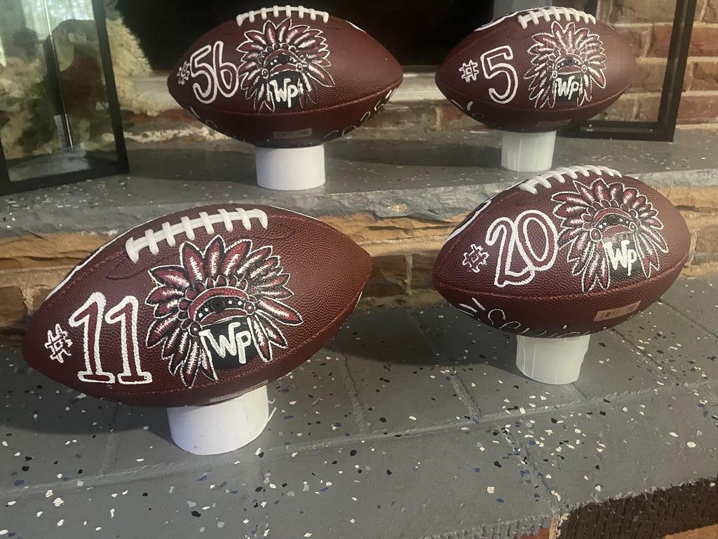 Football, Custom painted Football, Personalized football, custom sports logo football, coach gift, senior gift